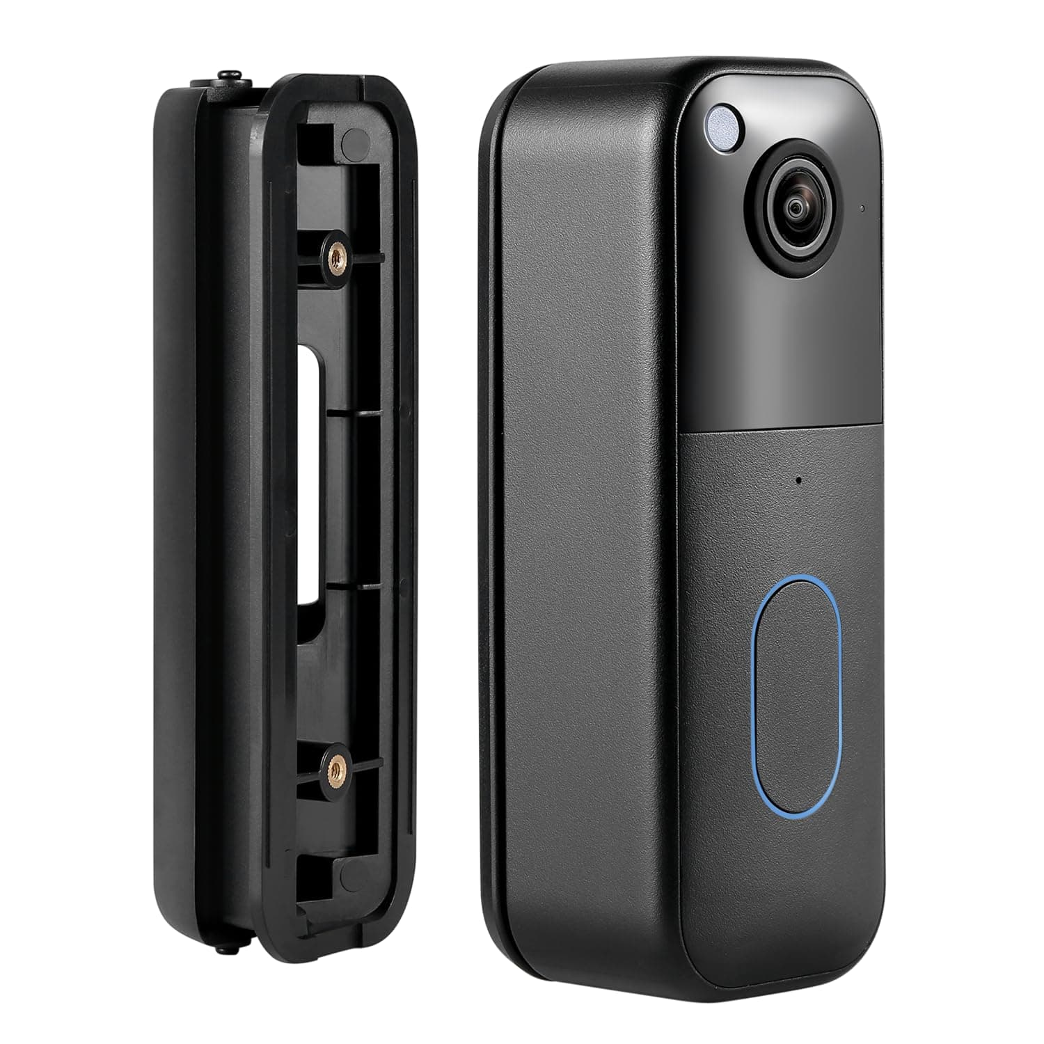 Wasserstein Horizontal Adjustable Angle Mount & Wall Plate Compatible with Blink Video Doorbell (1st Gen & 2nd Gen) - 35° to 55° Adjustable Wedge Mount for Blink Doorbell Camera (Black)