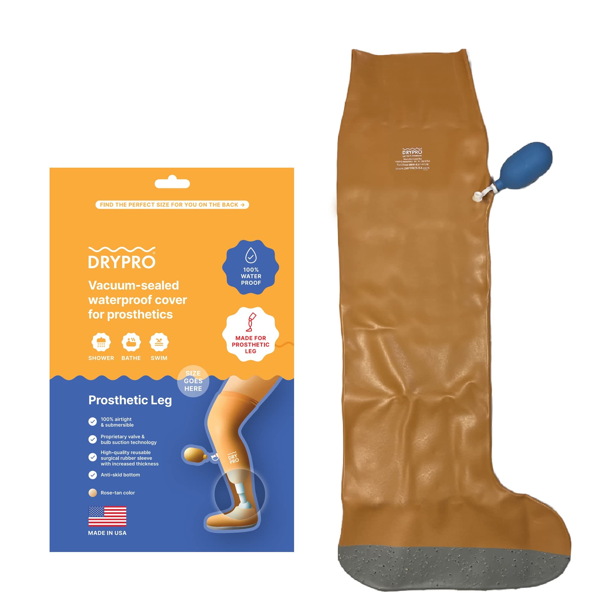 DryCorp DryPro Waterproof Vacuum Sealed Leg Cast Cover (Full Leg Medium)