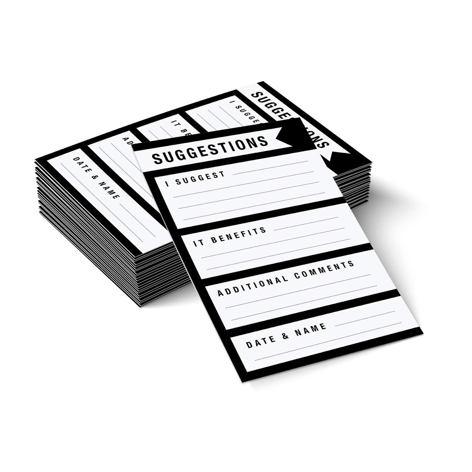 SBLABELS Suggestion Card / 100 Feedback Box Cards/Workplace Improvement Suggestion Cards/Flat 4" x 6" Request Cards