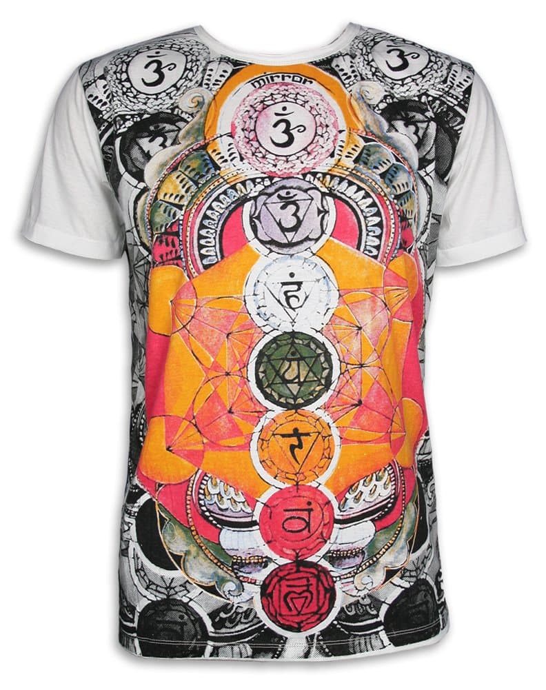 MIRROR by SURE Men´s T-Shirt OM AOM Symbols Mandalas Goa Yoga Esoterism Size M L