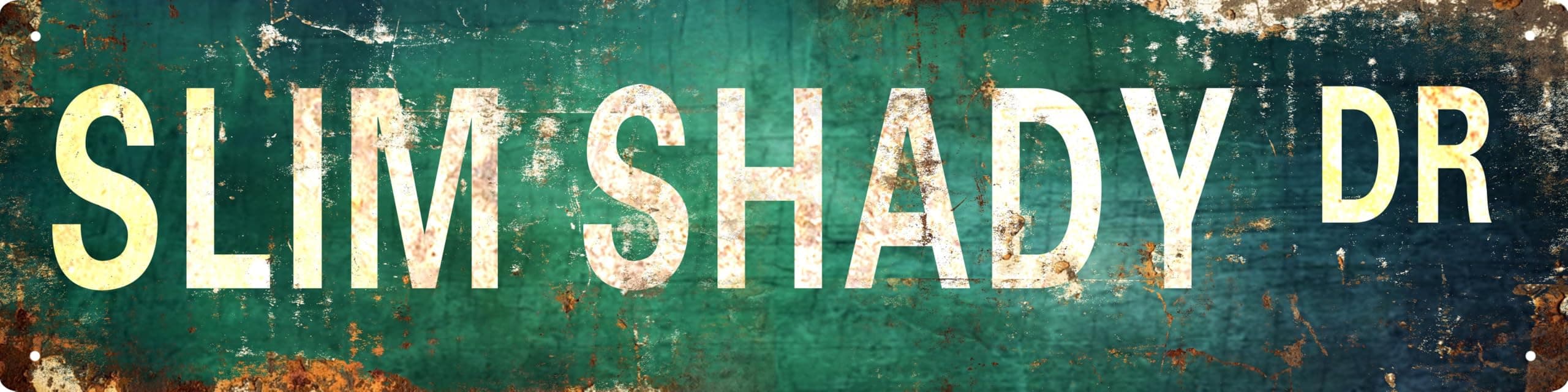 Vintage Metal Tin Sign Retro Slim Shady Dr Signs Stylish Wall Art Plaques for Home Decor Bathroom Kitchen House and Gothic Wall Decor or as a Unique Poster 16x4 in