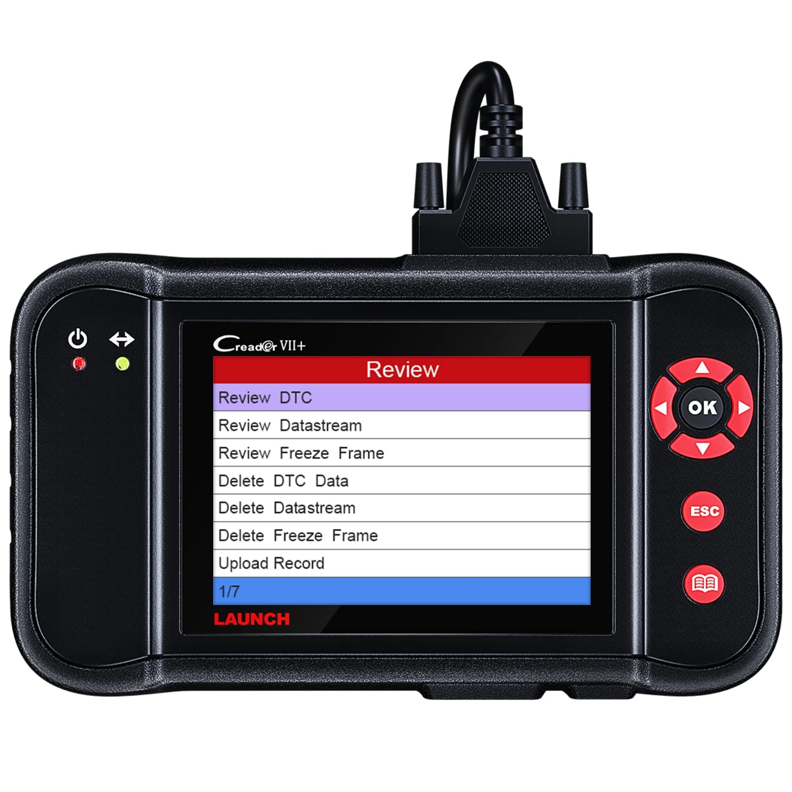 LAUNCH OBD2 Scanner Creader VII+ Automotive Diagnostic Scan Tool Check ABS SRS Transmission and Engine Code Reader