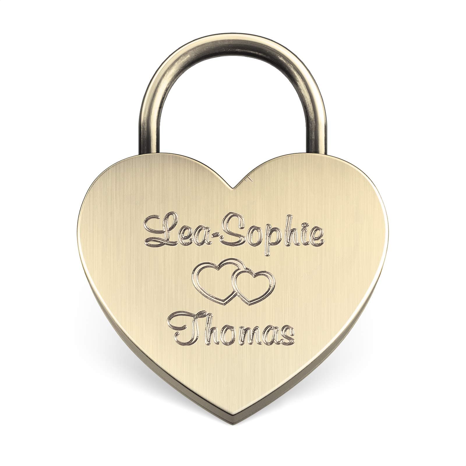 LIEBESSCHLOSS-FACTORY Engraved Heart Padlock Antique-Gold, Gift-Box and much more… Get your customized Love-Lock now!