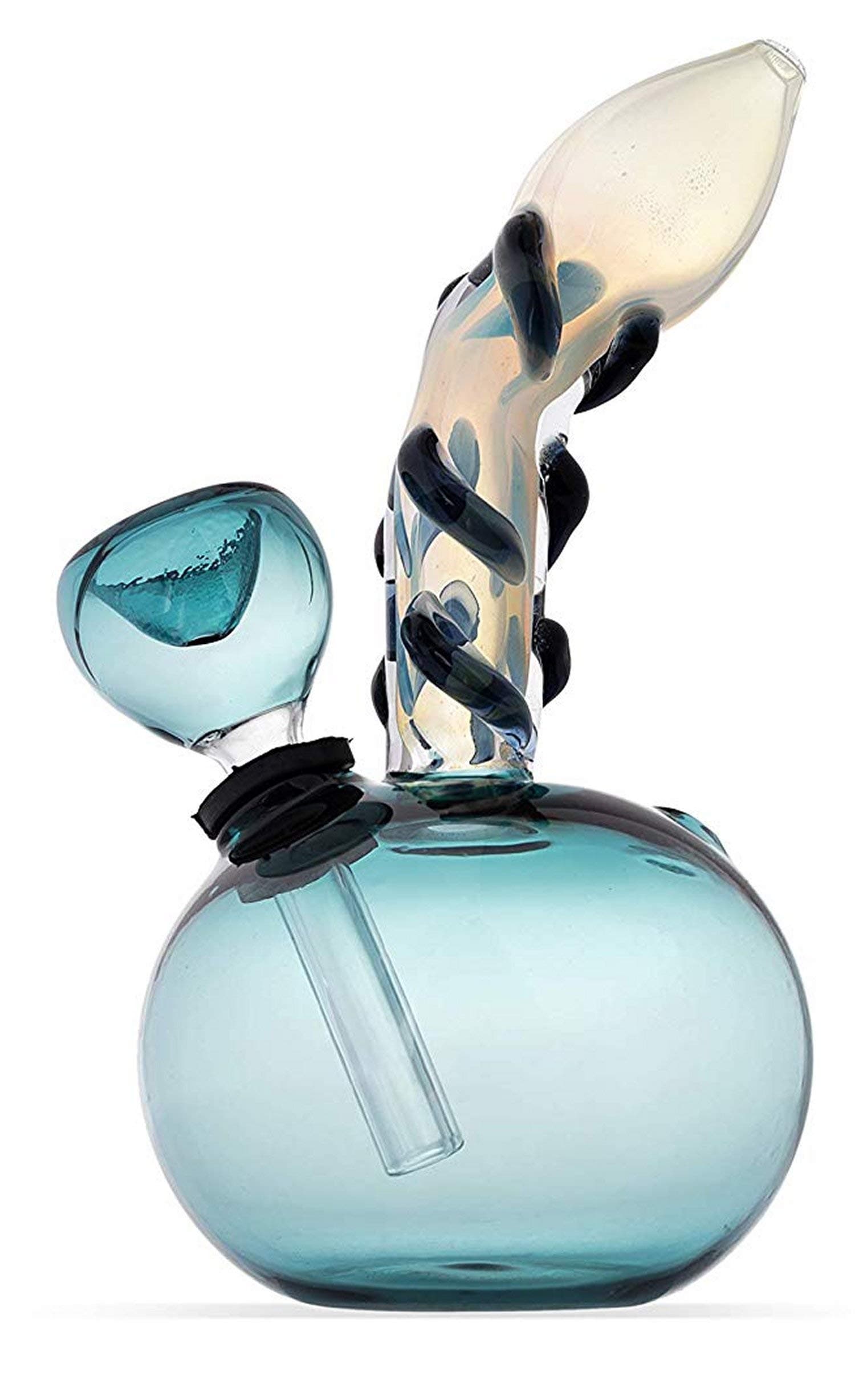 6.0" Glass Water Pipe Bong with Down Stem : Light Blue : LBB