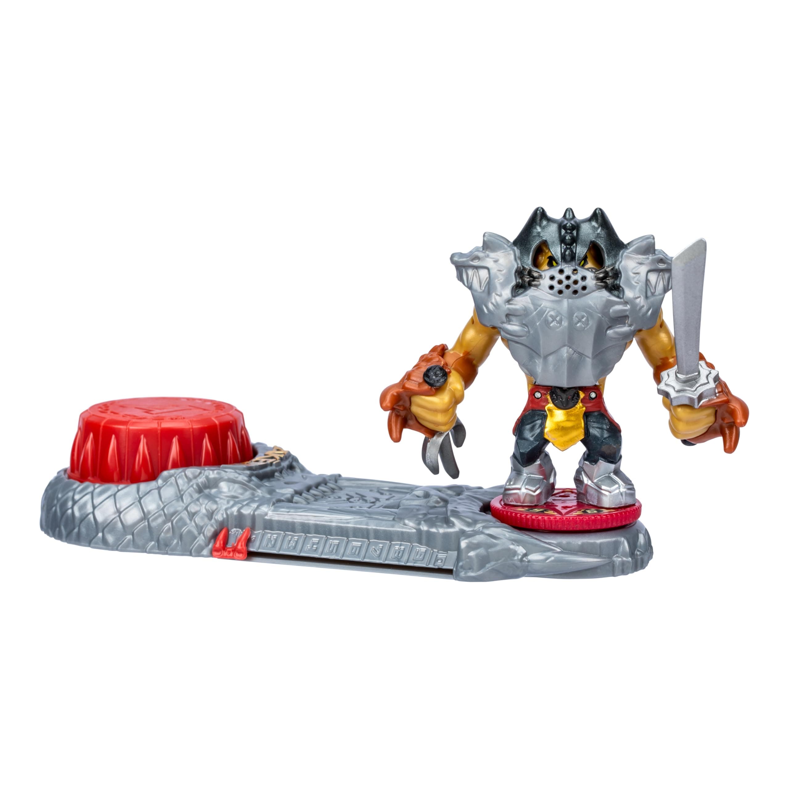 Legends of Akedo Ninja Bosses, Golden Lion Prideheart, 3 Inch Tall Battling Warrior Figure with 360˚ Attack Spin Action, Double Defense Armor Pops Off When Struck, 2 New Ninja Bosses to Collect