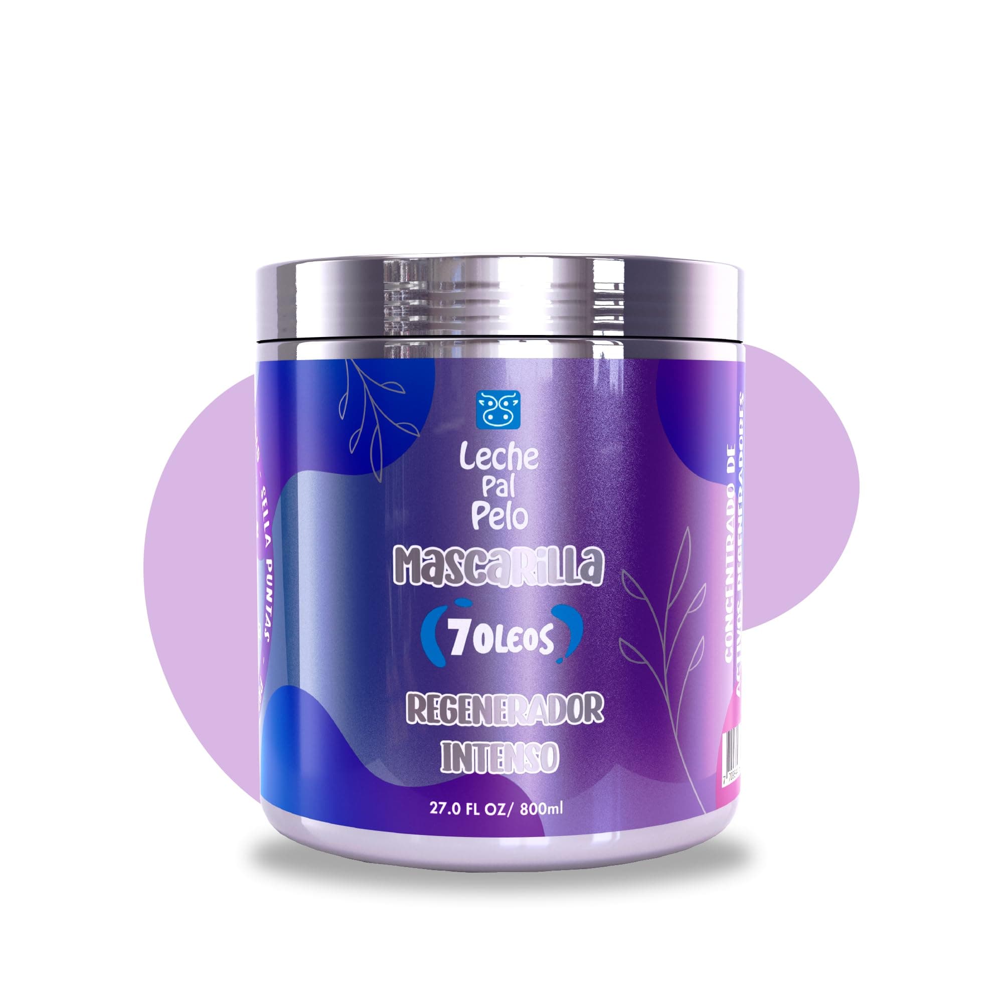 Leche Pal Pelo Intense Regenerator - 7 Oils Hair Mask - Deep Conditioning for Damaged Hair - Hydrates, Rebuilds, Seals Split Ends - 27 oz