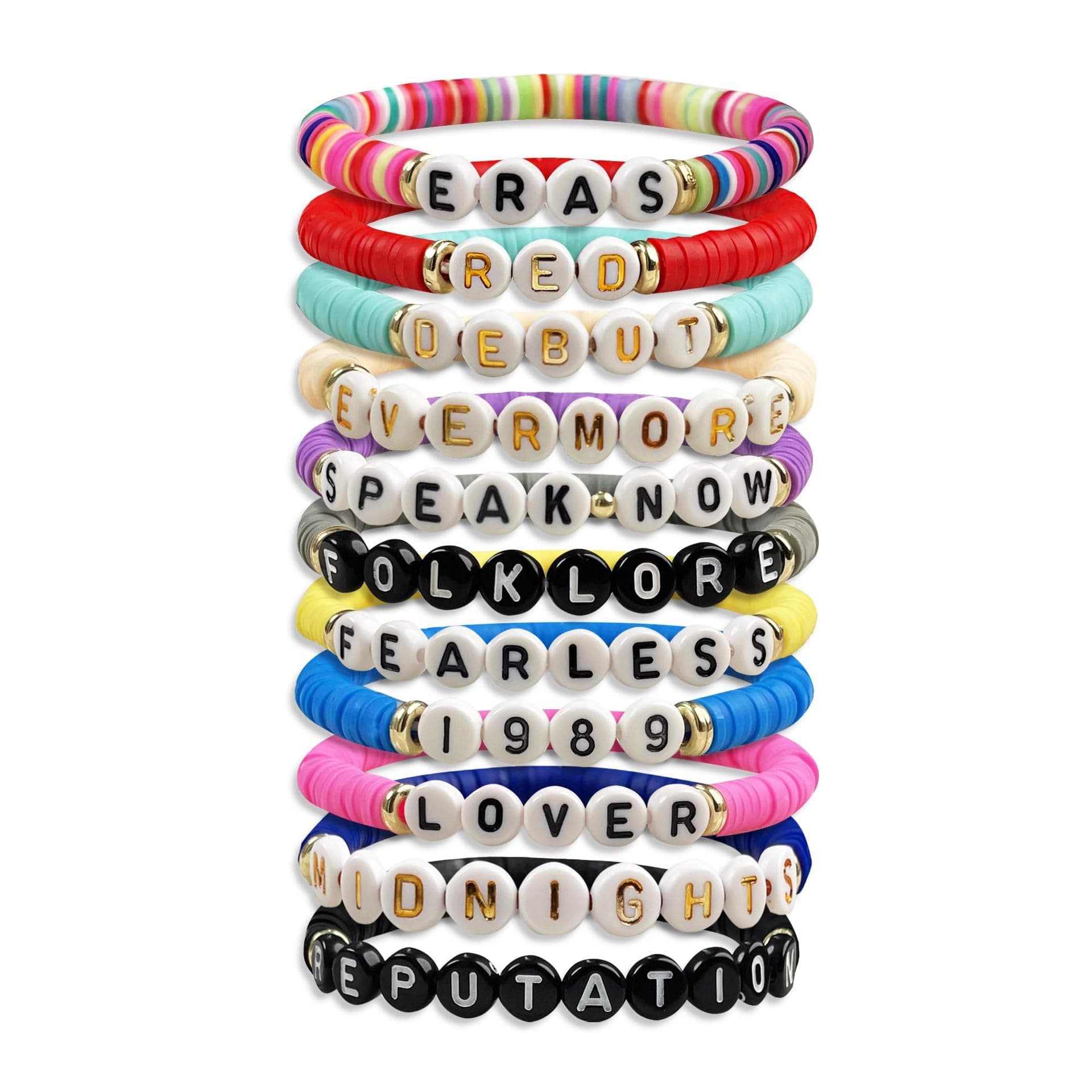 Friendship Bracelet Speak Now Fearless Bracelet Album Inspired Bracelet for Concert Outfit Gifts (11PCS)