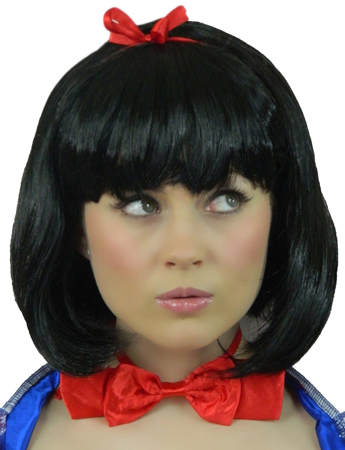 Yummy Bee - Black Bob Wig with Fringe - Snow White Wig Women - Short Black Wig Adult - Fancy Dress