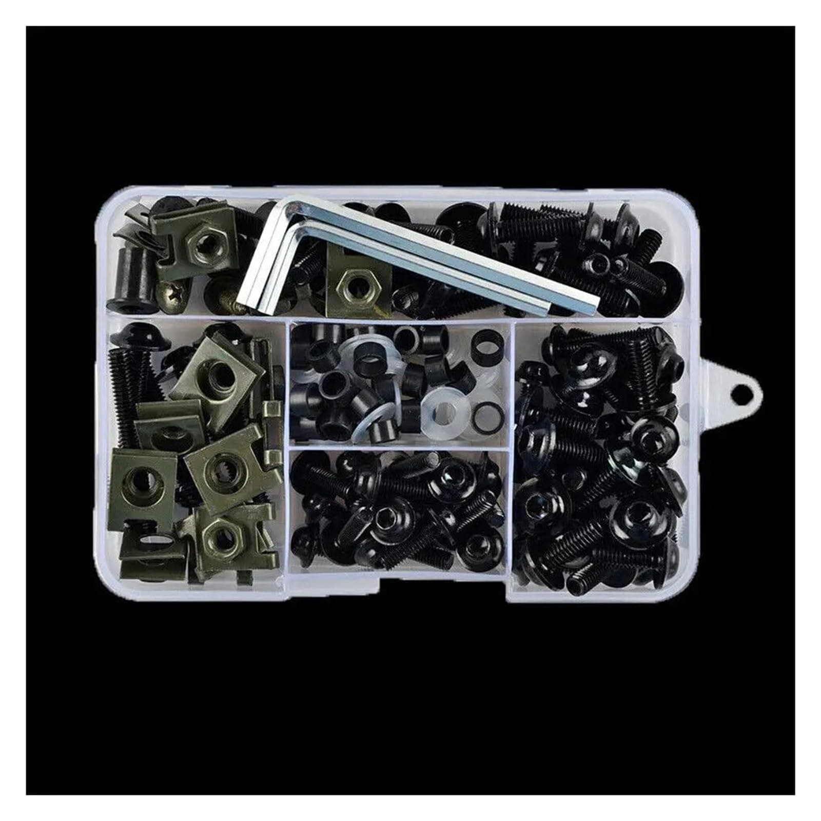 Motorcycle Nut Bolt Parts For Bajaj For Pulsar 200 For NS For Pulsar200 RS/200 AS 200 177 PCS Motorcycle Fairing Screws(Size:Black)