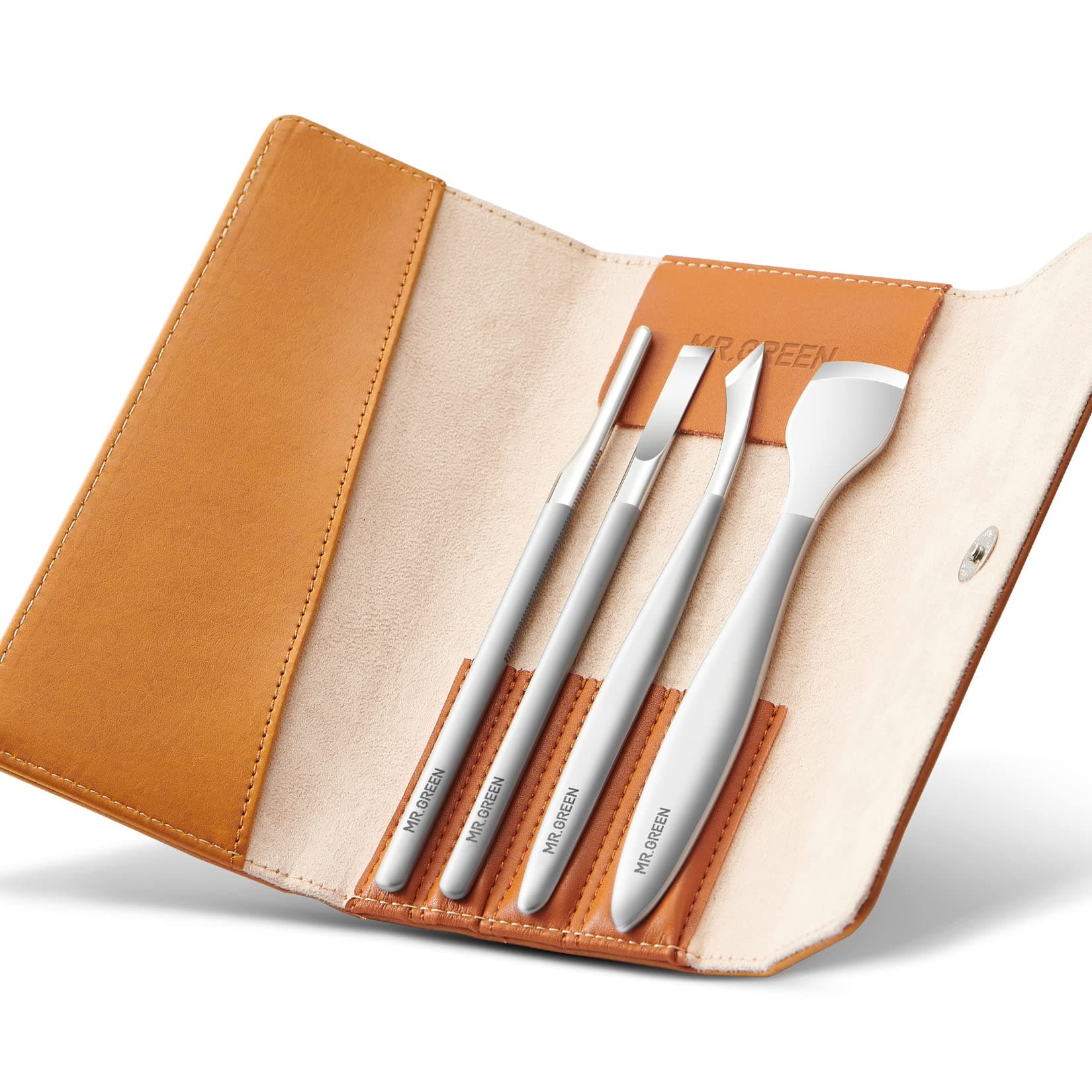 MR.GREEN Pedicure Knife Set Professional Ingrown Toenail Clippers Foot Care Tools Stainless Steel Nail Cuticle Nippers Remover Kits (4Pcs Set)