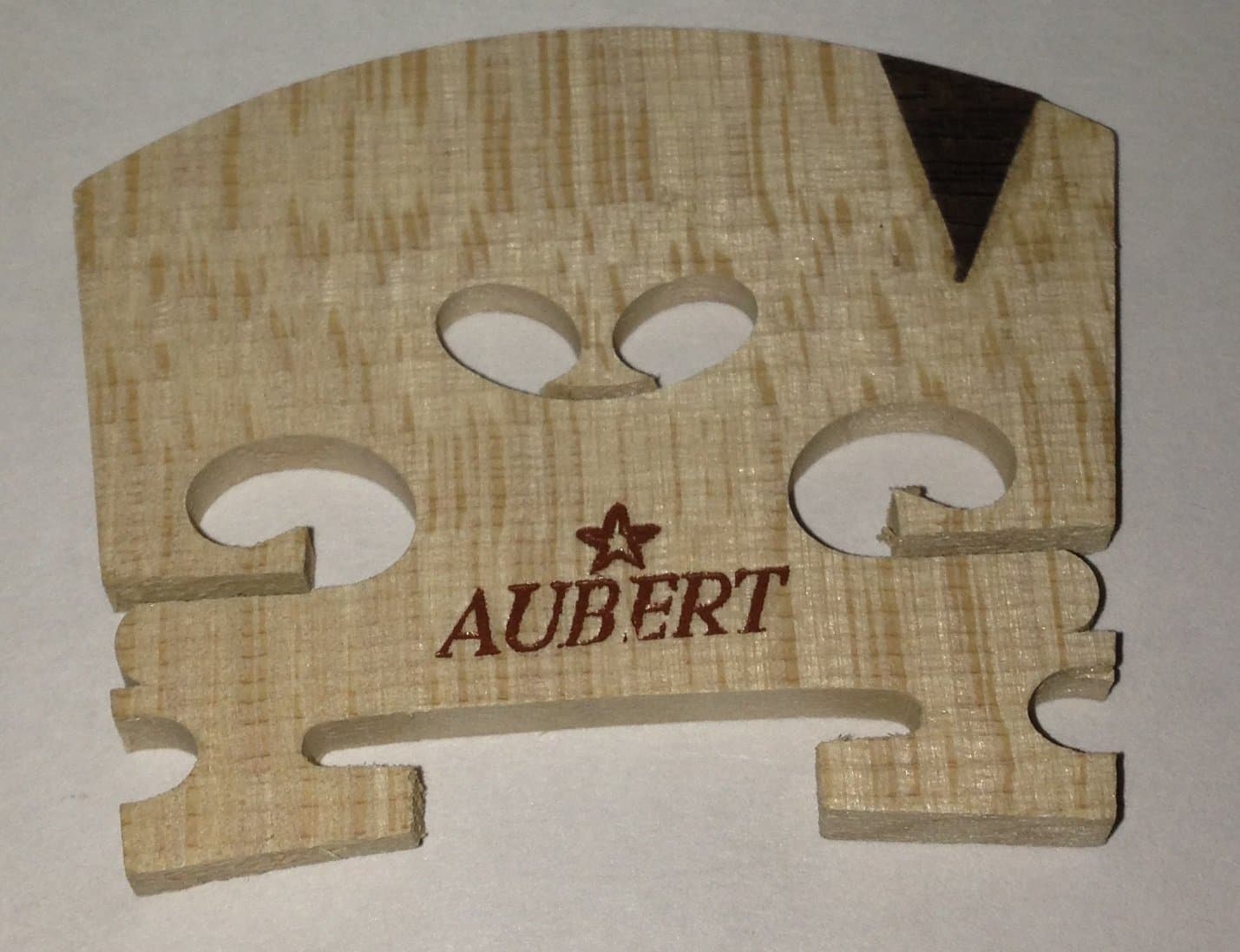 Aubert Maple Violin Bridge w/Ebony E Insert Full Size (4/4)