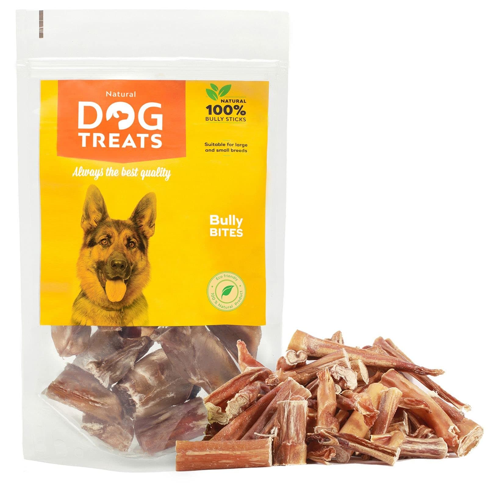 100% Natural Bully Pizzle Stick Bites Odor Free Treats for Any Size Dog, 200 g
