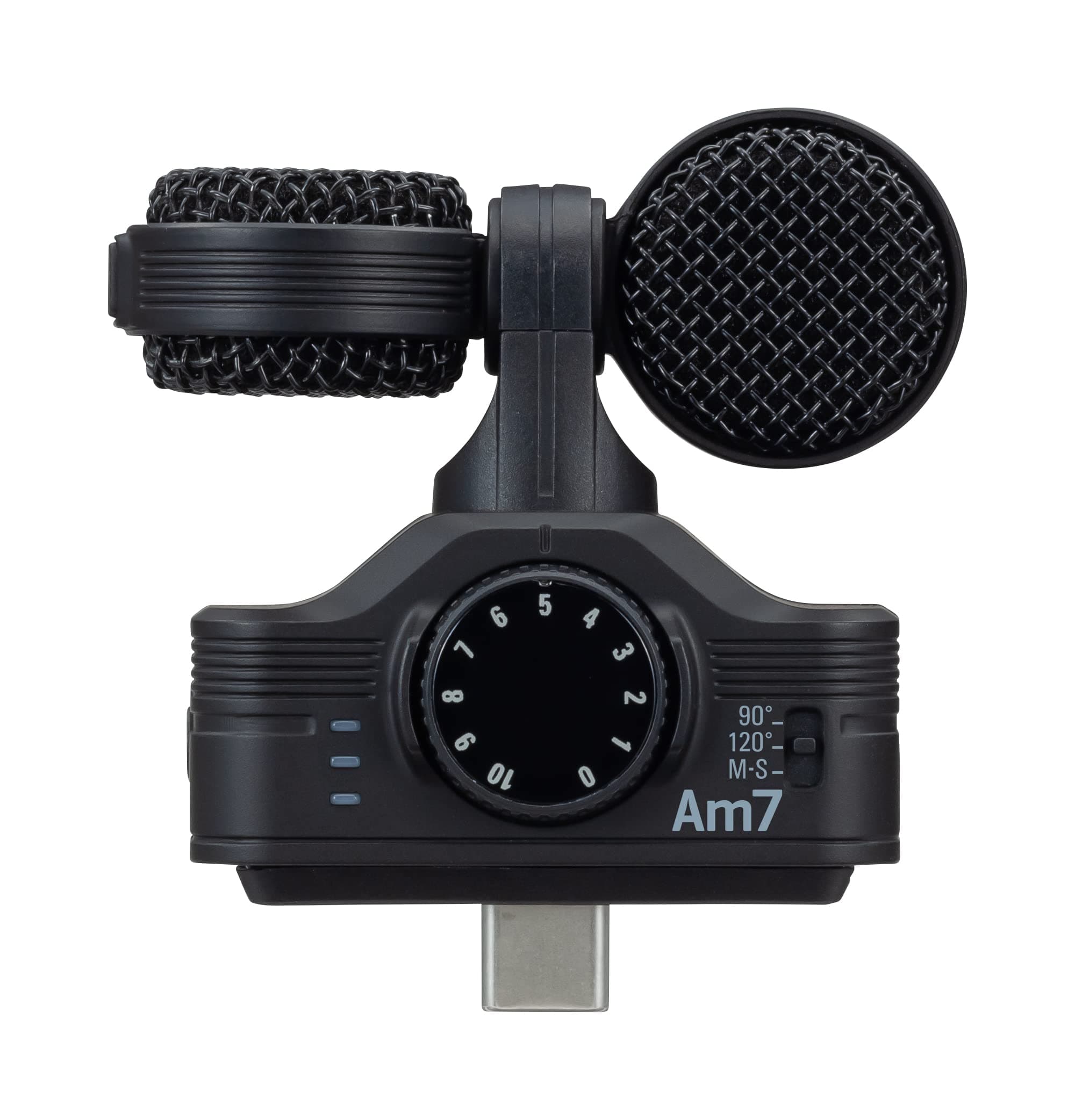 Am7 USB-C Stereo Microphone for Music, Video & Interview on Android with Mid-Side Stereo & Rotatable Capsule for Camera Alignment
