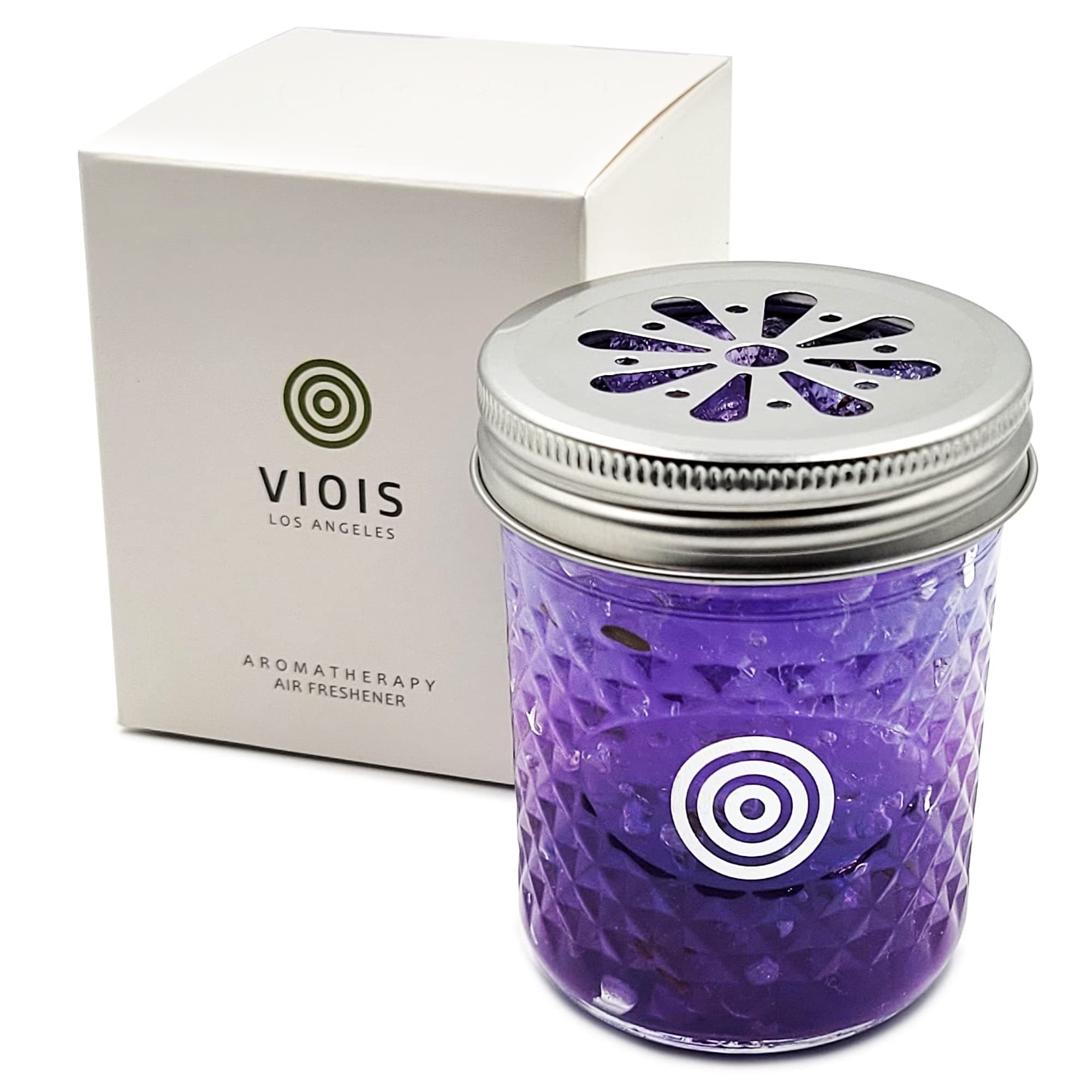 VIOIS, Lavender Aromatherapy Car Air Freshener(Gel Type). Handcrafted Natural Air Freshener for Car and Small room. Chemical Free & Non-Toxic.