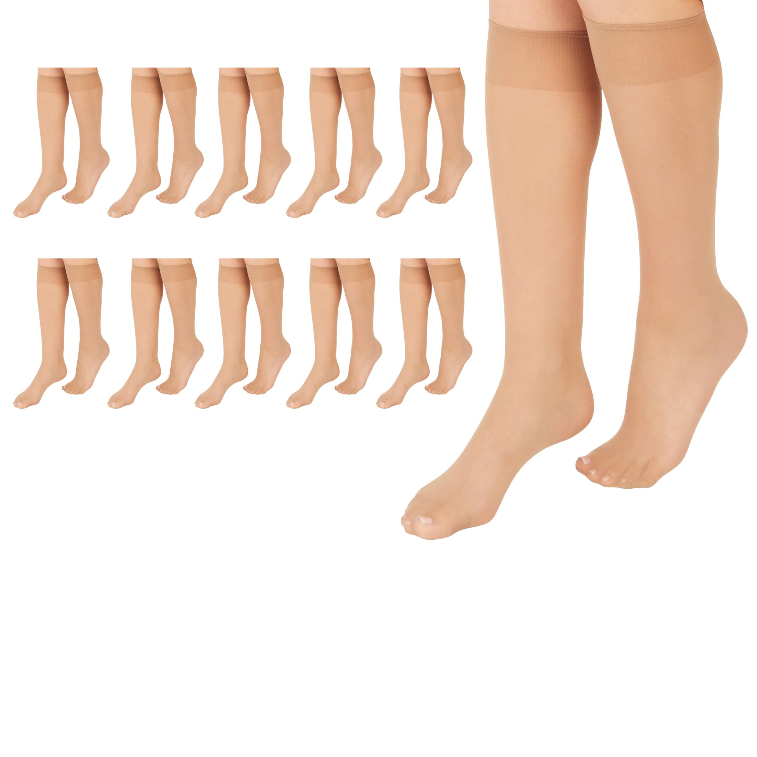 L'eggs Everyday Women's Sheer Toe 100% Nylon Knee High Stockings