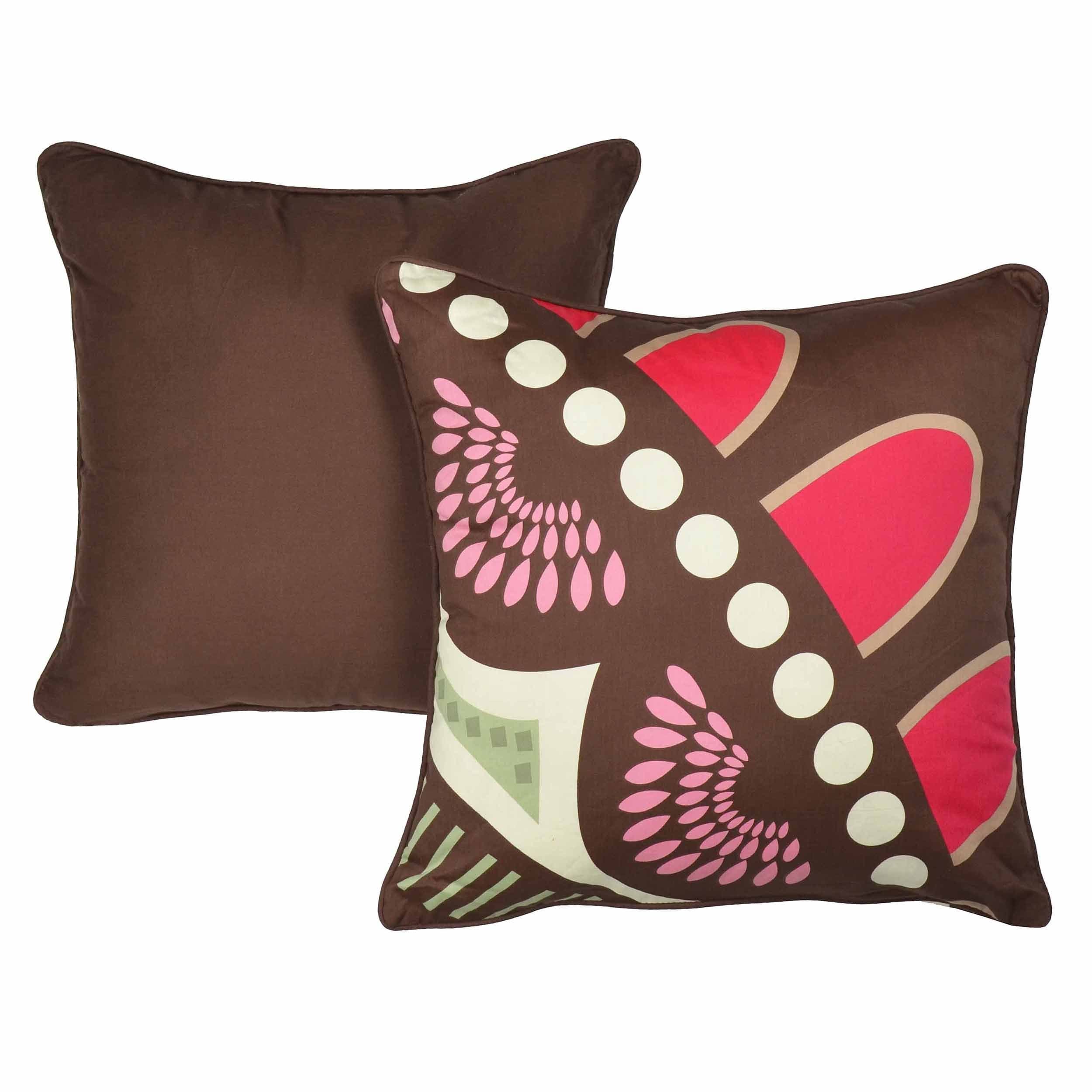 Funky Floral Square Pillows, 18-Inch, Set of 2