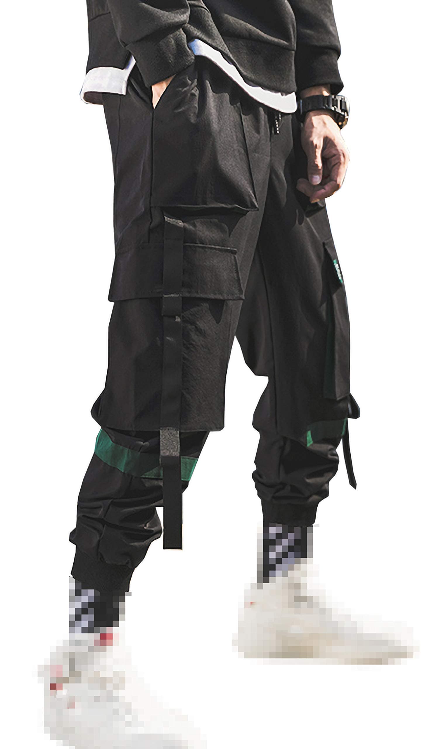 MOKEWEN Men's Hiphop Punk Jogger Sport Harem Pants