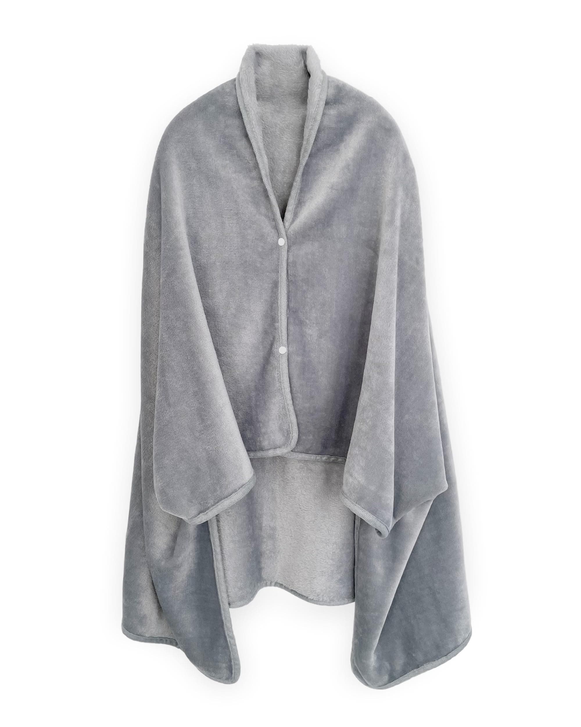 Wearable Fleece Blanket Cape Shawl, Plush Comfy Wearable Blanket, Soft Cozy Lightweight Throw Blanket Gift for Adults