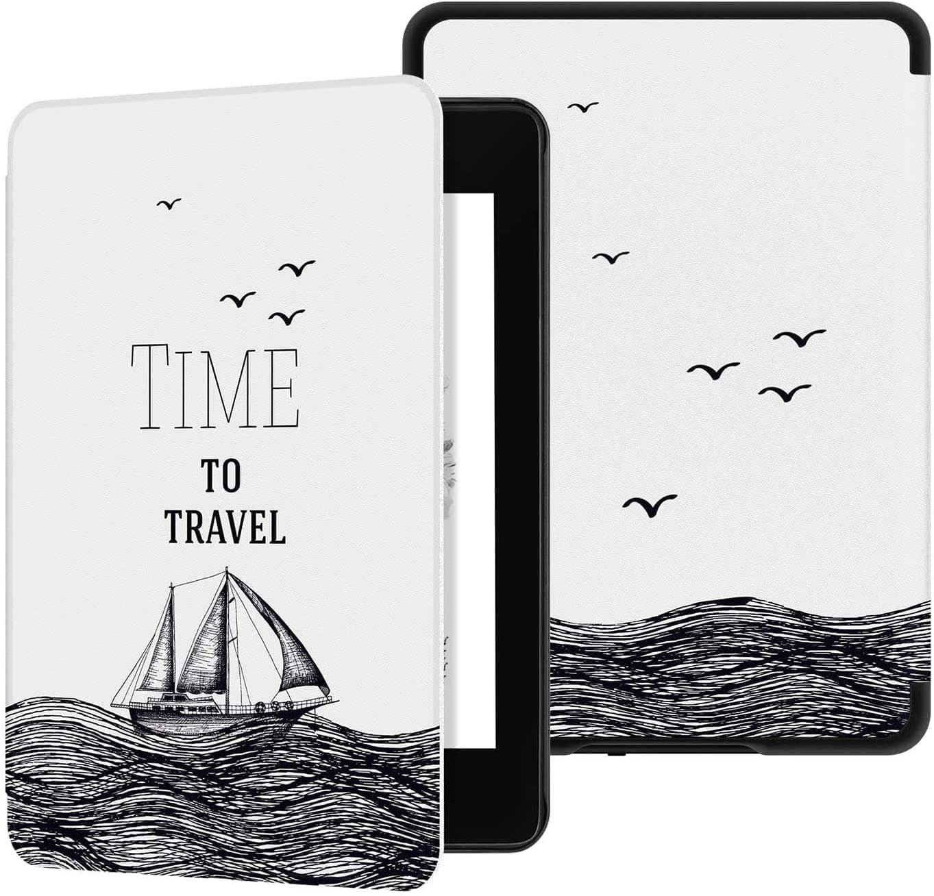 YIMICO Case for Kindle 11th Gen 2022 Released - Durable Cover with Auto Wake/Sleep fits Amazon Kindle 2022 (Will not fit Kindle Paperwhite or Kindle Oasis or Kindle 2019) (Sailboat)