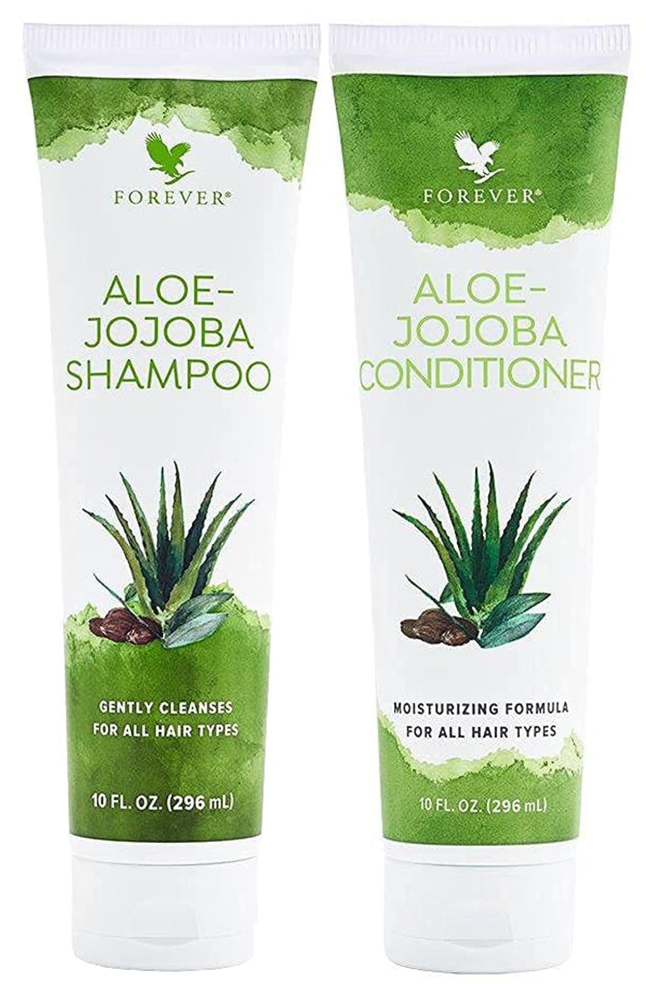 Forever Living - Aloe Jojoba Shampoo, Gentle Vegan and Gluten-Free Formula with Aloe Vera and Oil, Tropical Fruit Fragrance, Twin Pack