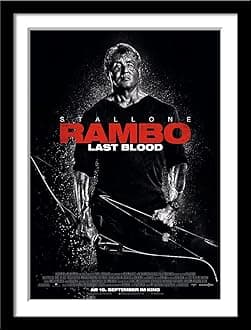 Tallenge - Rambo - Last Blood - Sylvester Sallone - Hollywood English Action Movie Poster - Small Framed Poster(Paper,12x17 inches, Multicolour)