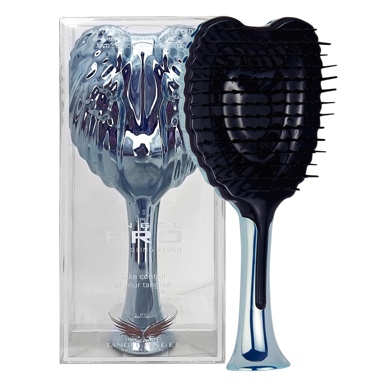 Tangle Angel PRO Rose Gold Detangling Hair Brush, Best detangler Comb for All Hair Types inc Tangled, Thick, Long, Curly, Wet, Dry & Damaged Hair, Hair Extensions. Gift for Women