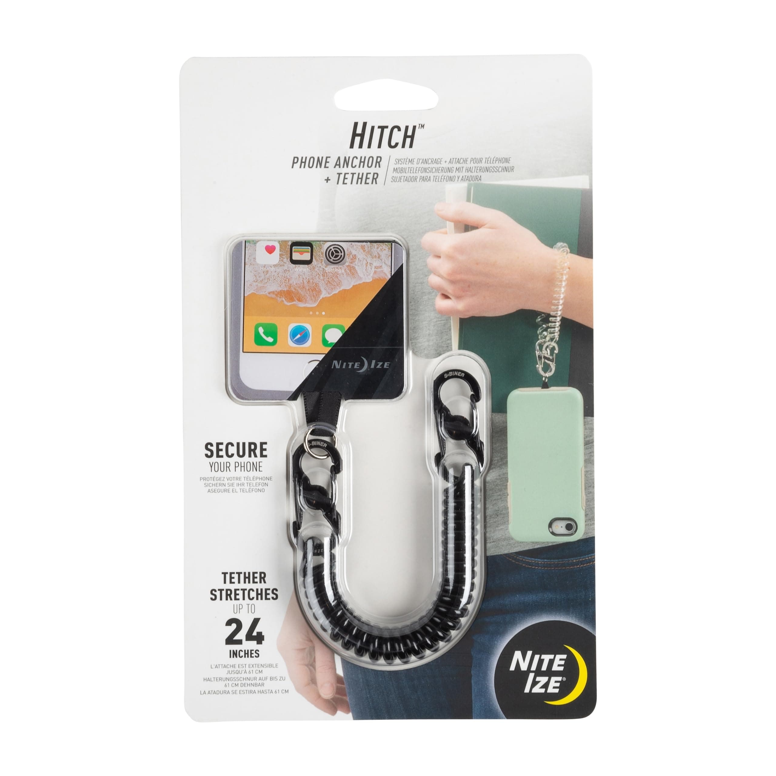Hitch Phone Anchor with Lanyard for Drop Protection
