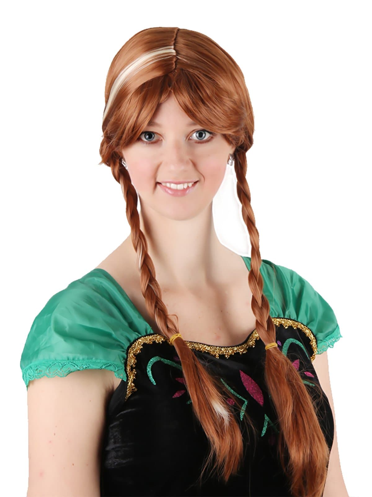 Anime Anna Elsa Cosplay Wigs Blonde Brown Long Braid for Women Cosplay Party Wigs Braid Wigs Heat Resistant Synthetic Wigs (Anna Wig Adult)