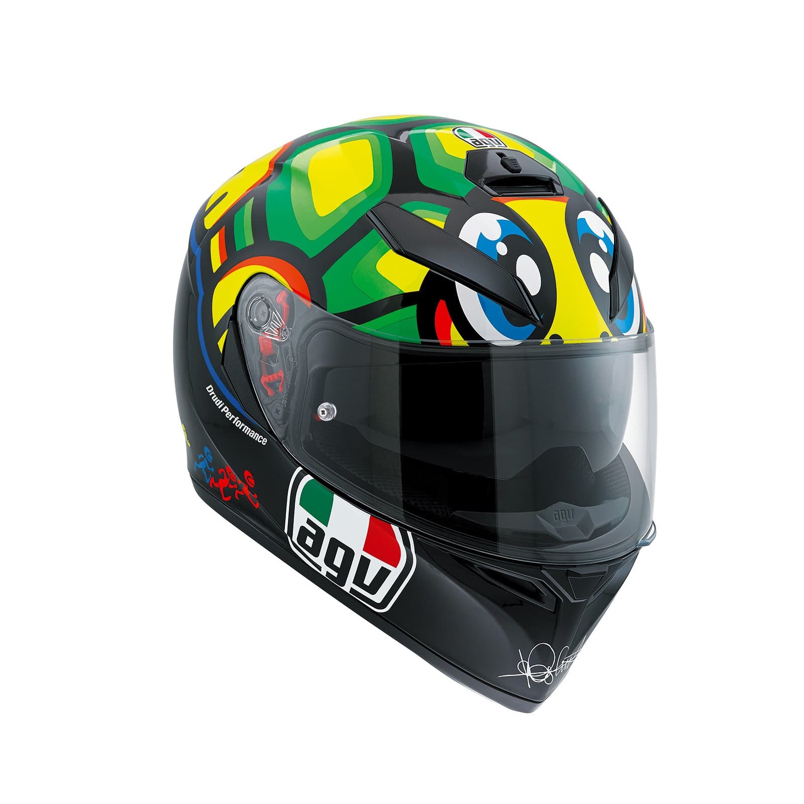 AGV K3 SV Rossi Tartaruga Turtle Motorcycle Helmet ML
