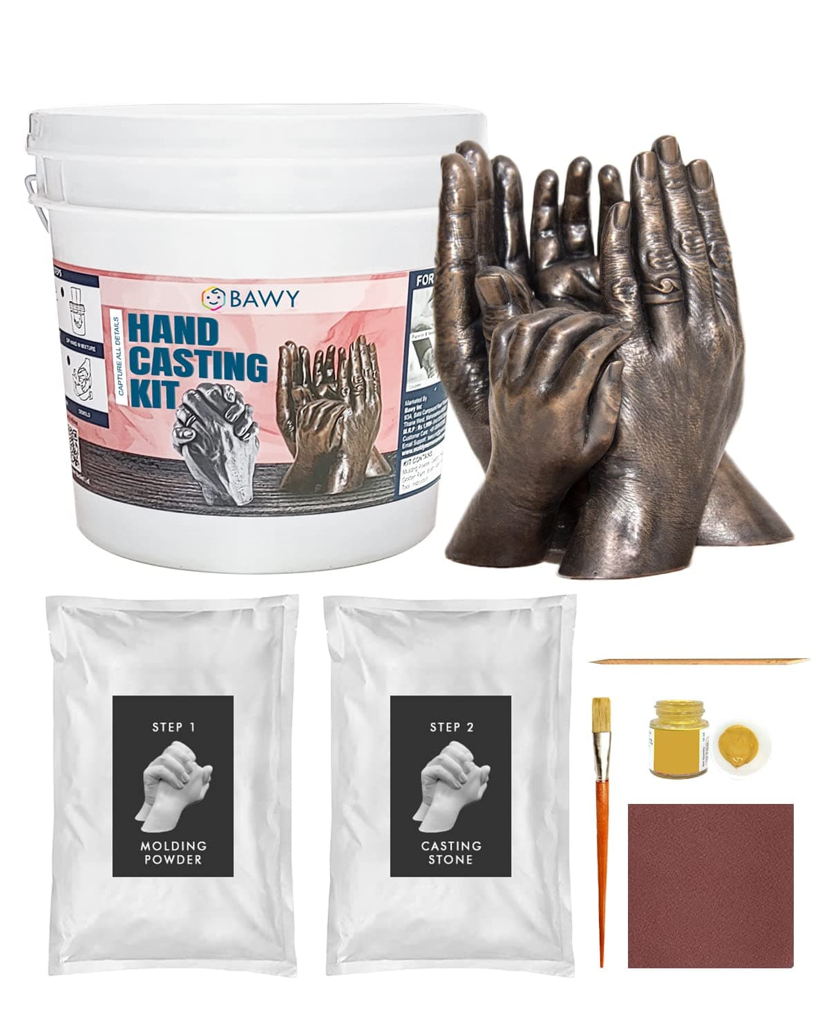hand casting kit for family of 4 Casting kit for family, 3D hand casting kit, family casting kit gift for wife, gift for husband, anniversary gift, birthday gift (family casting)