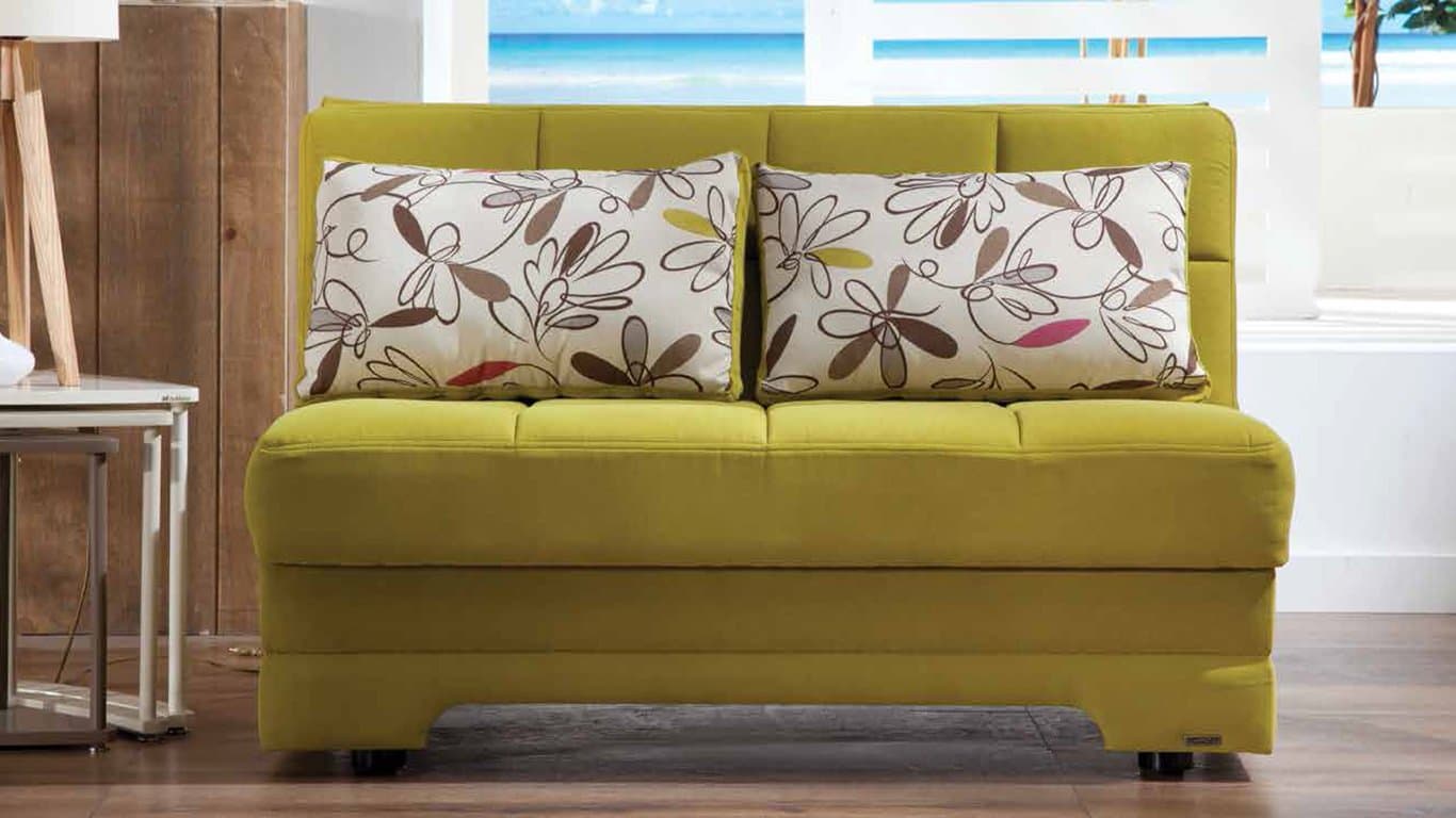 Twist Loveseat Sleeper in Optimum Green
