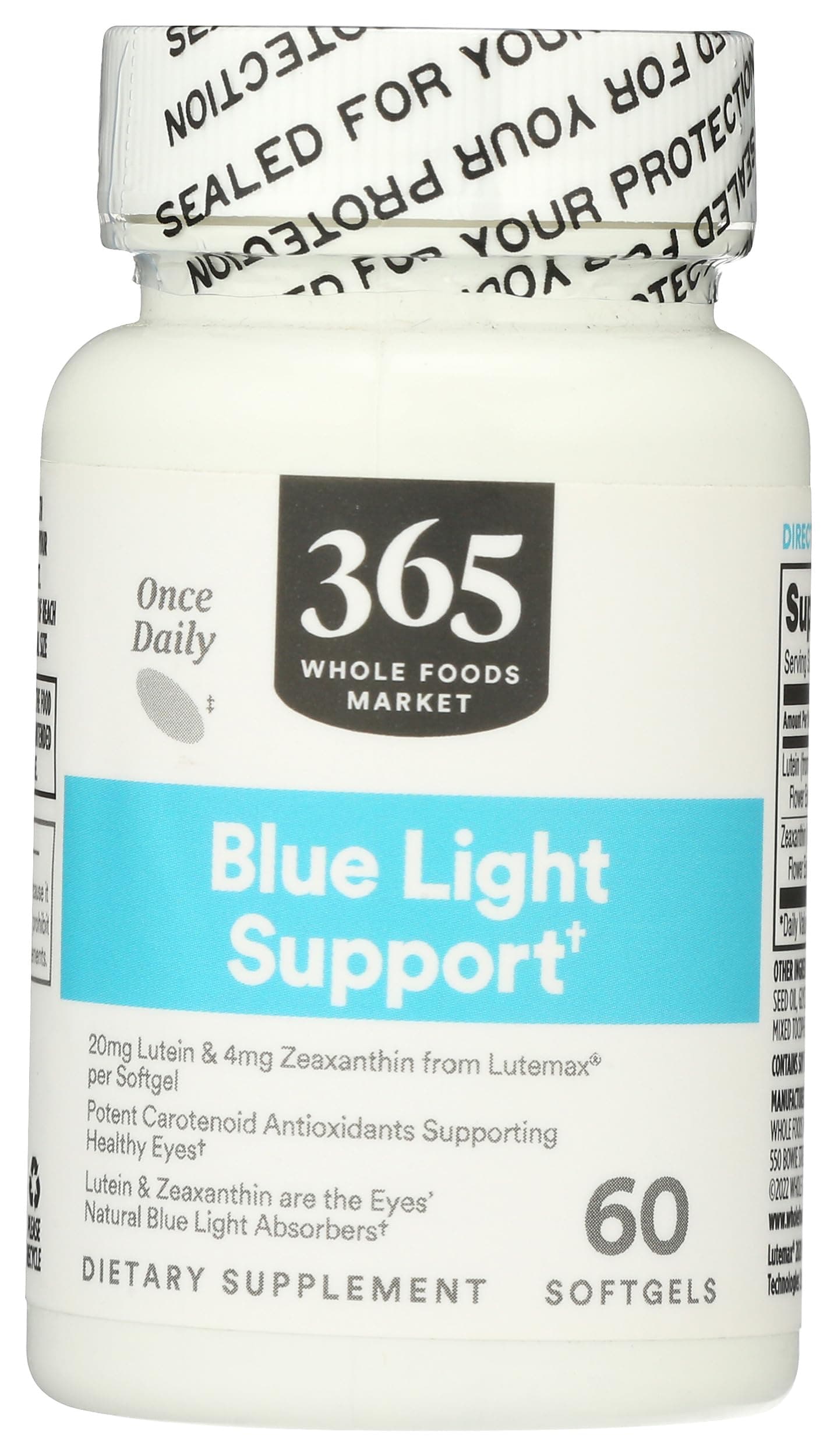 365 by Whole Foods MarketLutein 20mg with Zeaxanthin 1mg, 60 Count