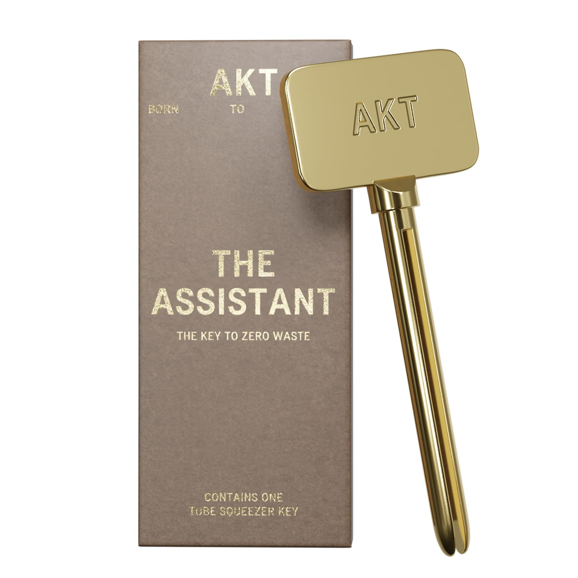 AKT The Assistant Metal Tube Squeezer, Plastic Free Tube Roller Squeezer, Tube Wringer & Tube Key for Aluminum Tubes, Toothpaste Roller and Bathroom Accessory