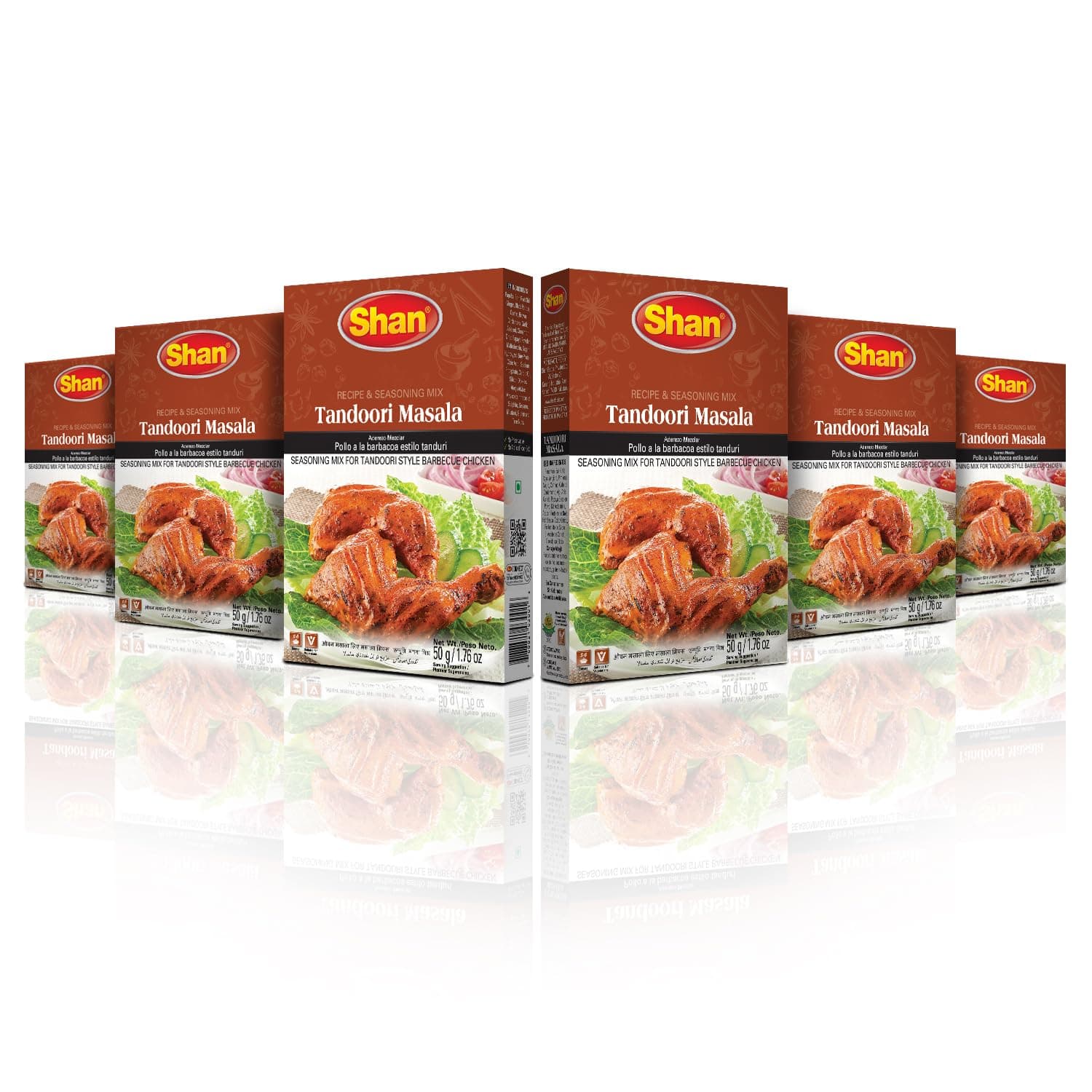 Tandoori Masala Seasoning Mix (50g) - Spice Packets for Tandoori Style Chicken (Pack of 6)