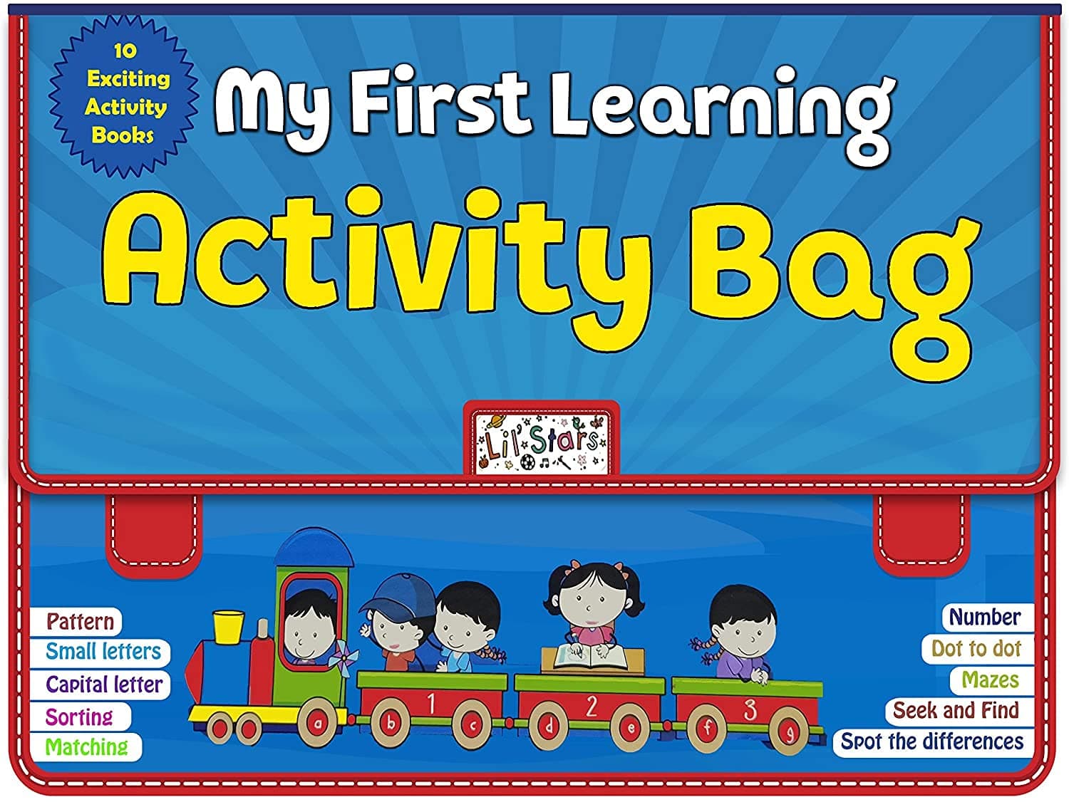 Laster Early Learning Activity Bag - Set of 10 Exciting Books for kids , Skill development Mind Sharping Set of books for Early education