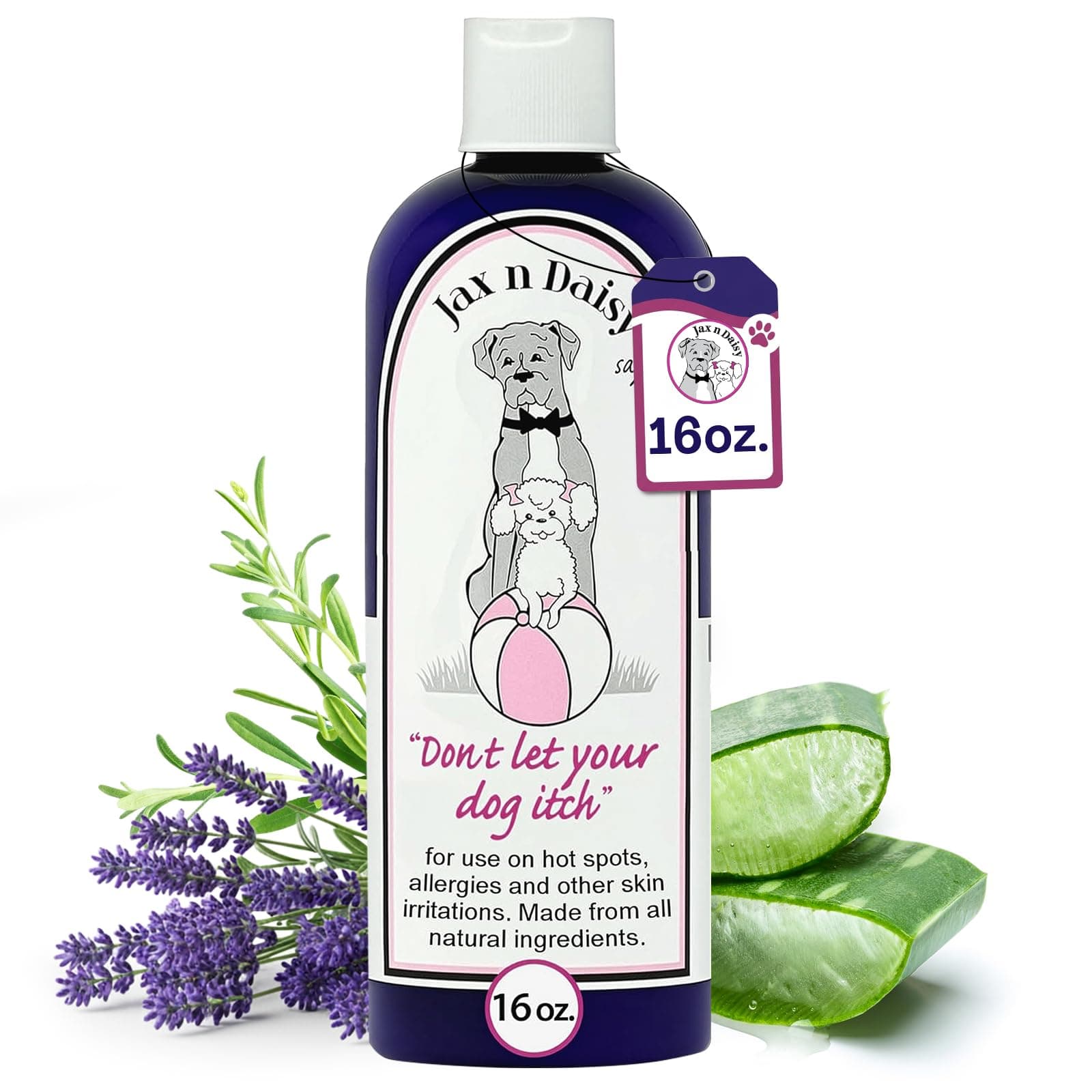- Jax N Daisy Don’t Let Your Dog Itch Lotion, 16 oz – Itch Relief for Dogs, Anti-Itch Skin Soother & Grooming Care