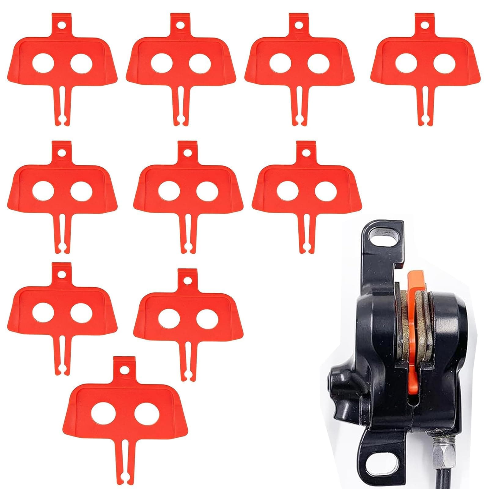 10pcs Bicycle Disc Brake Spacers, Hydraulic Disc Brake Pad Spreader Instert Repair Tool for Road Bike & Mountain Bike, Bicycle Component