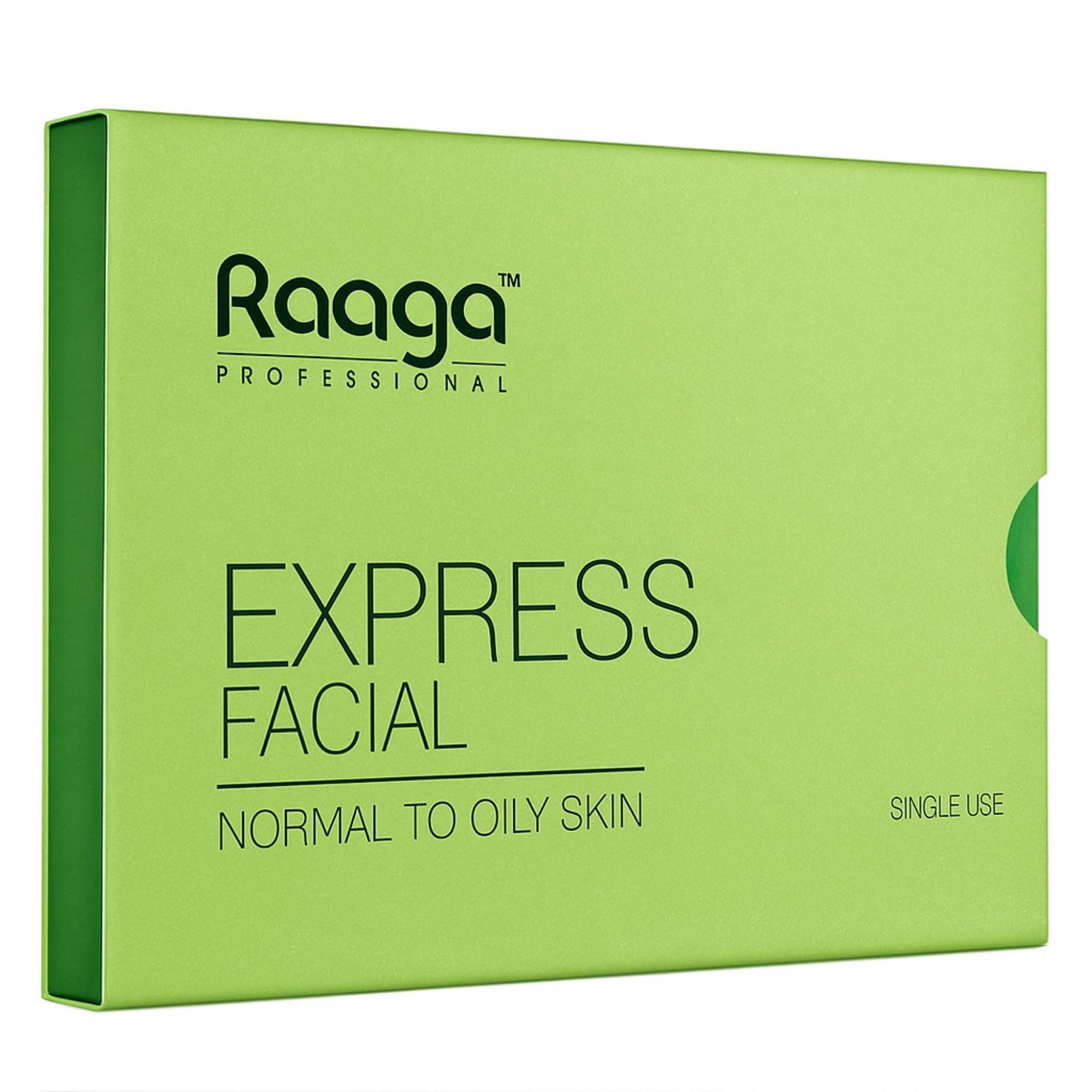 Raaga Professional Express Single Use Facial Kit | For Oily & Acne-Prone Skin | 6-Step Skincare Set At Home | Cleanser, Scrub, Toner, Massage Gel, Face Mask & Sunscreen | 35g/1.23 Oz