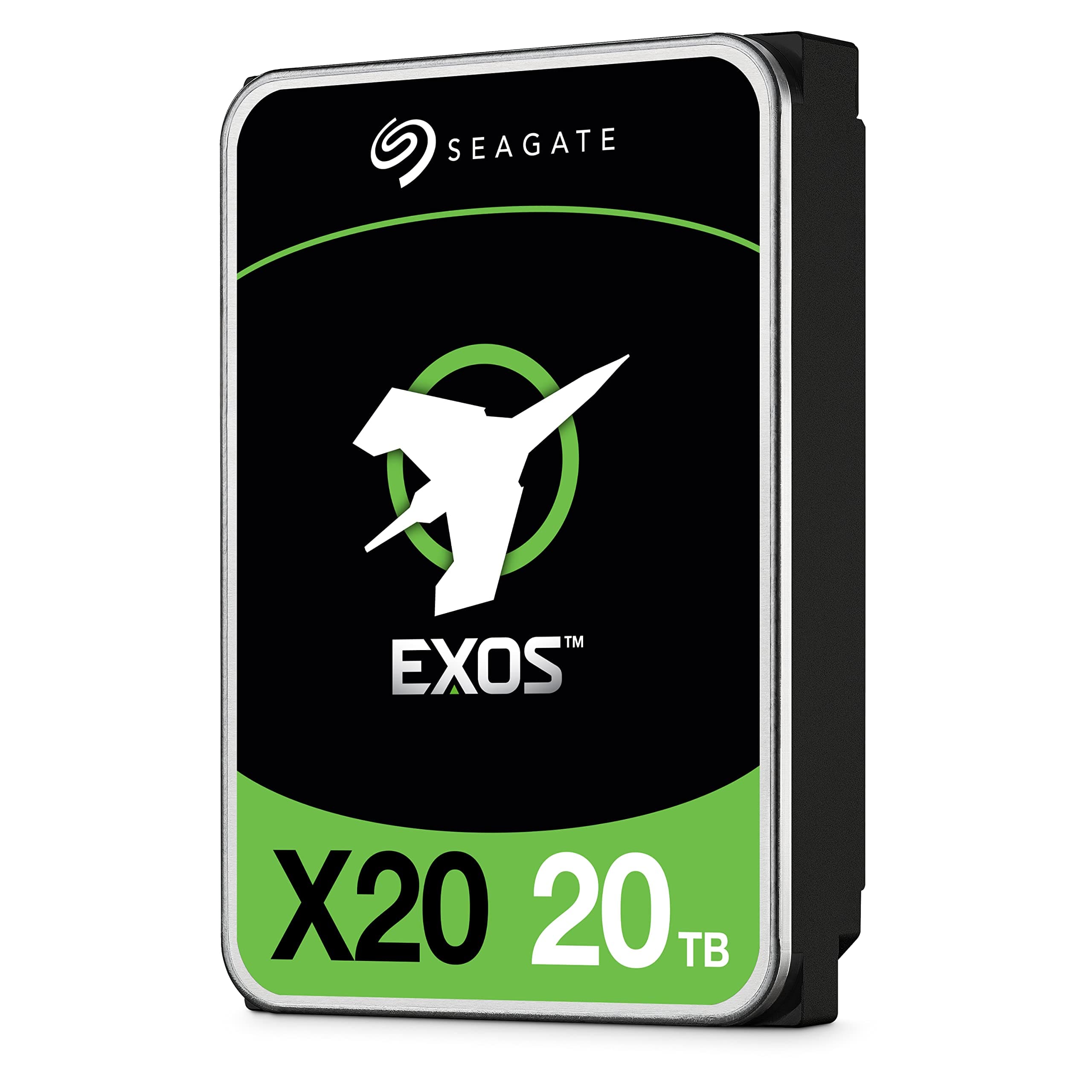 Seagate Exos X20 20 TB Internal Hard Drive - 3.5 Inch Hyperscale SATA 6 Gb/s HDD, 7,200 RPM, 2.5M MTBF, 512e and 4Kn FastFormat, Low Latency with Enhanced Caching (ST20000NM007D)
