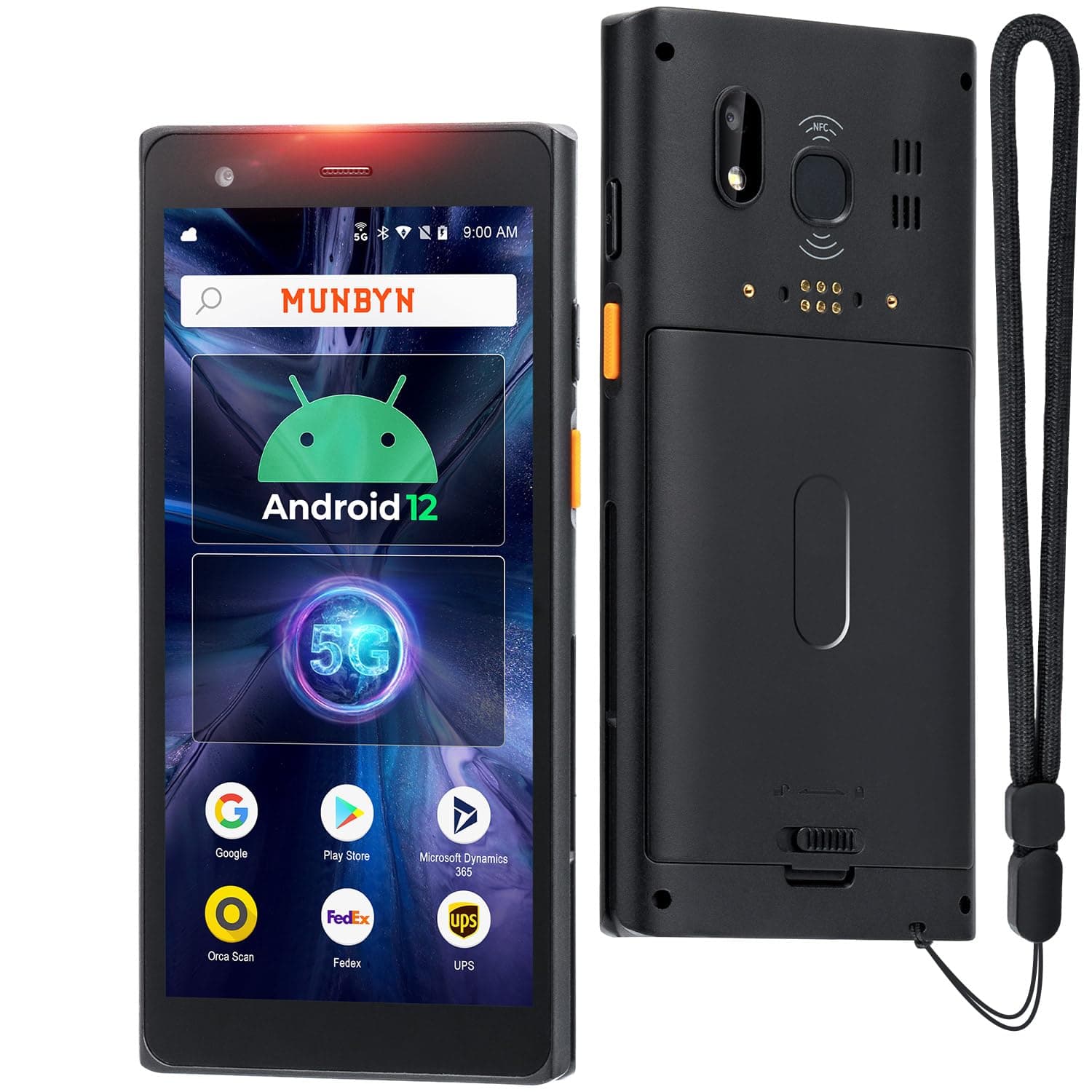 MUNBYN PDA, Android Barcode Scanner with Full Screen, Andriod 12 Scanner, 5G PDA, Equipped with SE4710 Zebra Scanner Engine, 5.99" Mobile Computer Handheld 4+64GB, BT/Wi-Fi Inventory Scanner