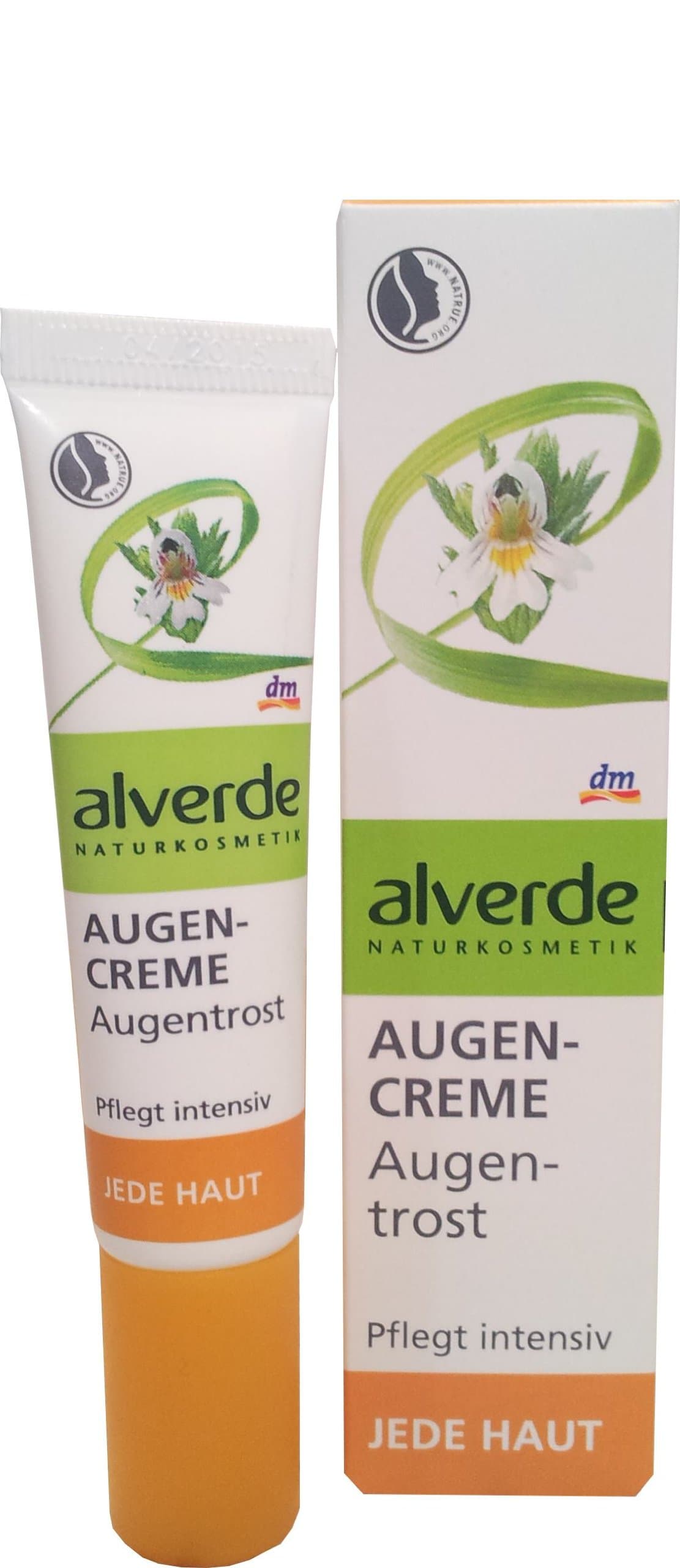 Alverde Eyebright Eye-Contour Cream with Organic Ingredients & Pure Essential Oils - 15ml (Not tested on Animals)
