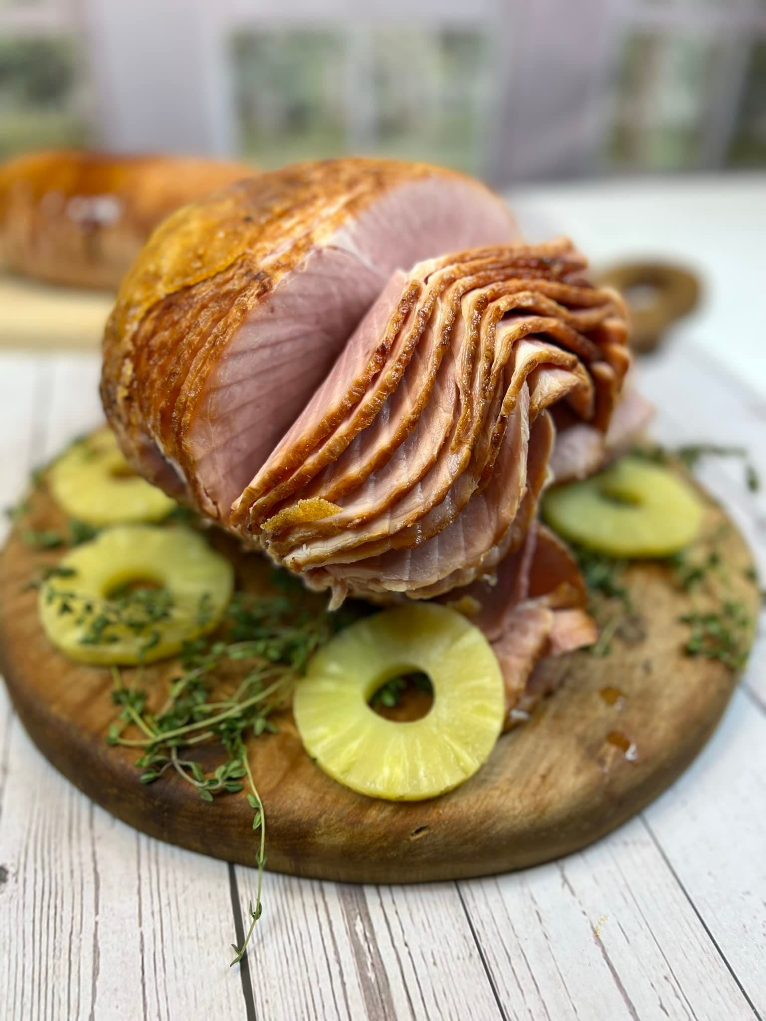 ORDER FOR EASTER NOW! HOLIDAY HAM CO. Holiday Honey Glazed Spiral Sliced Gourmet Ham. 7.5-8.5 pounds. Serves 12-14