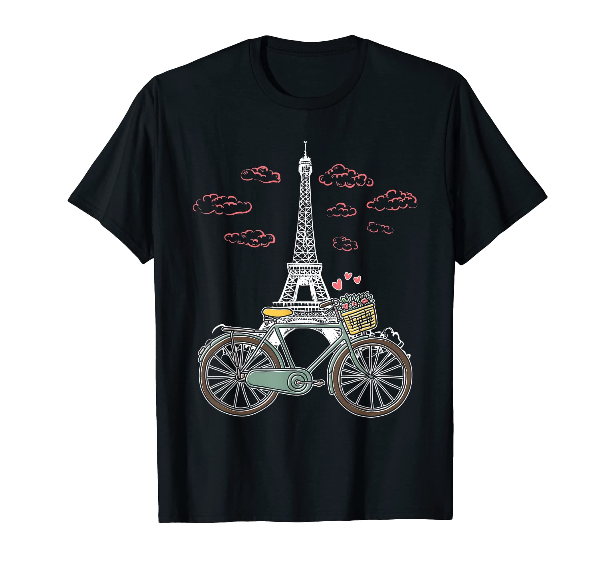 Love Paris France Girls Eiffel Tower T-Shirt