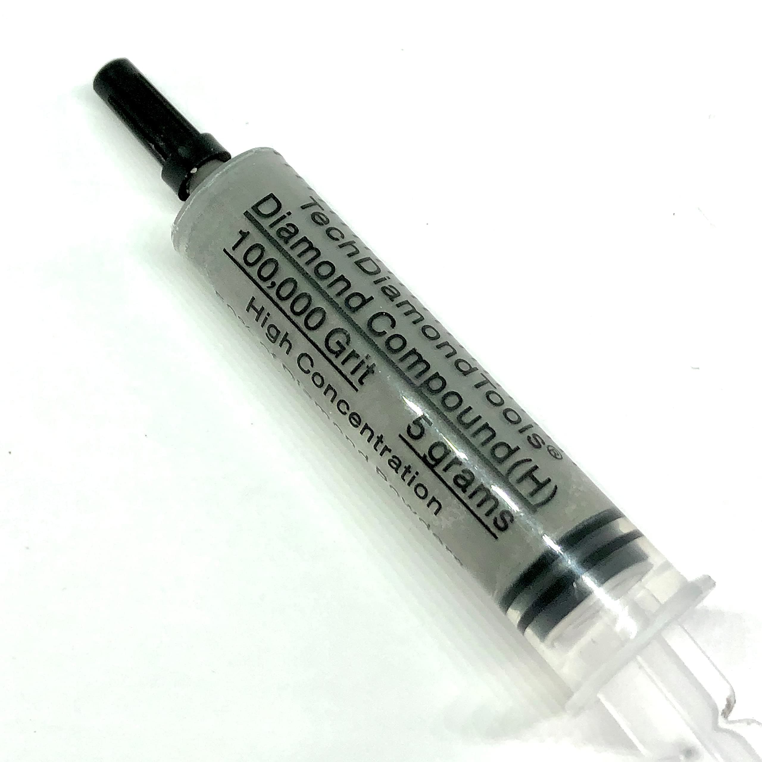 TechDiamondTools Diamond Polishing Compound Polishing Paste USA Made 100,000 Grit 0-0.25 Micron for Marble Glass Metal Rock Jewelry Resin Silver Chrome Gemstone with High Concentration Diamond Powder