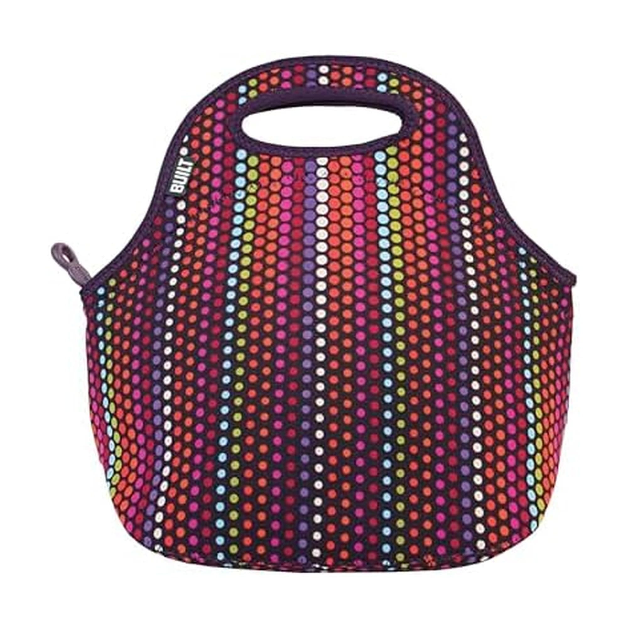 BUILT NY LB31-MDT Gourmet Getaway Soft Neoprene Lunch Tote Bag - Lightweight, Insulated and Reusable Micro Dot