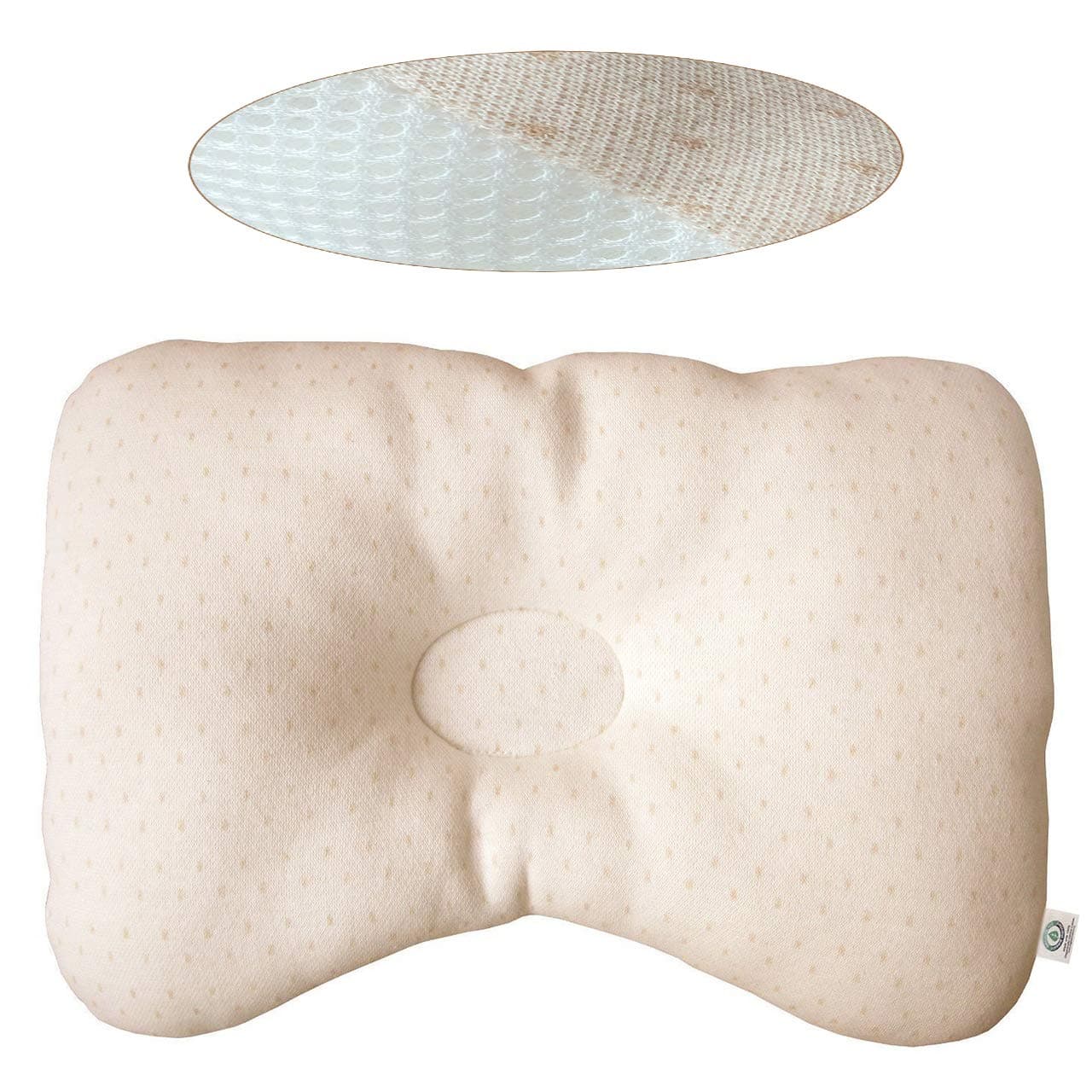 Baby Pillow for Newborn, Breathable 3D Air Mesh Organic Cotton, Protection for Flat Head Syndrome