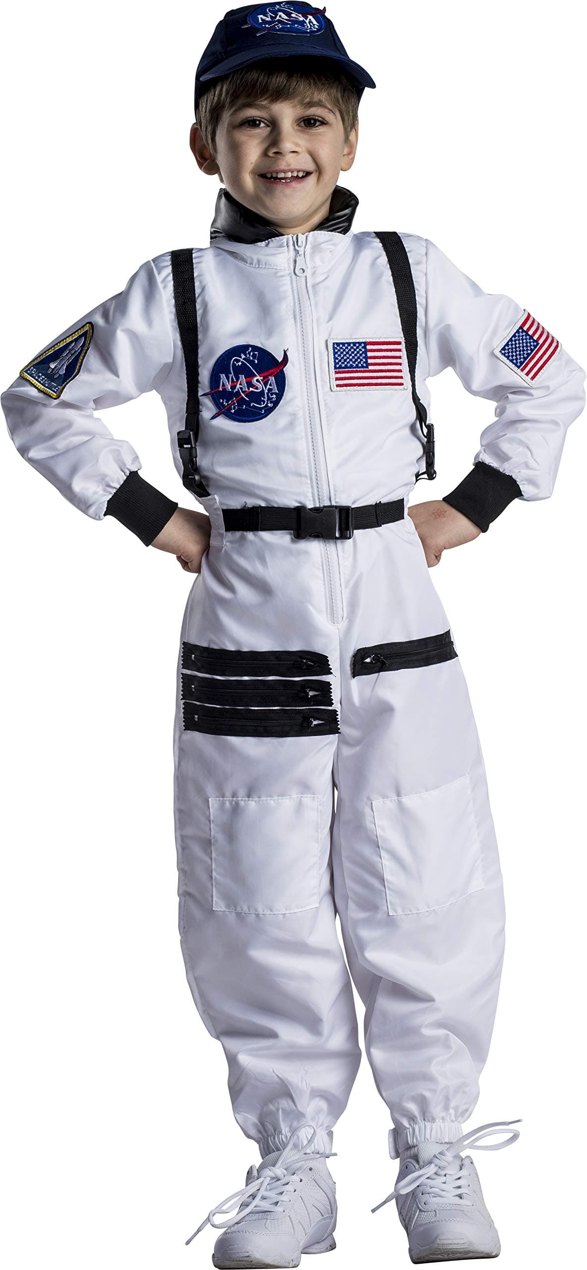 Kids NASA Astronaut Costume – Orange Space Suit with Cap – Realistic Halloween & Dress-Up Outfit