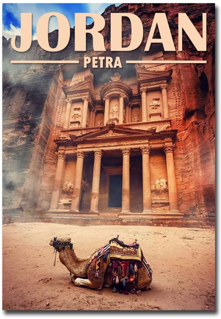 Camel in Petra, Petra, Jordan Travel Refrigerator Magnet Size 2.5" x 3.5"