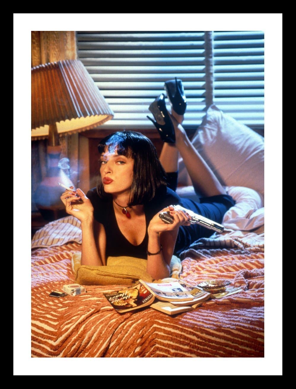 Tallenge - Movie Poster - Pulp Fiction II - Small Paper - Framed (Black, 12 x 17 inches)