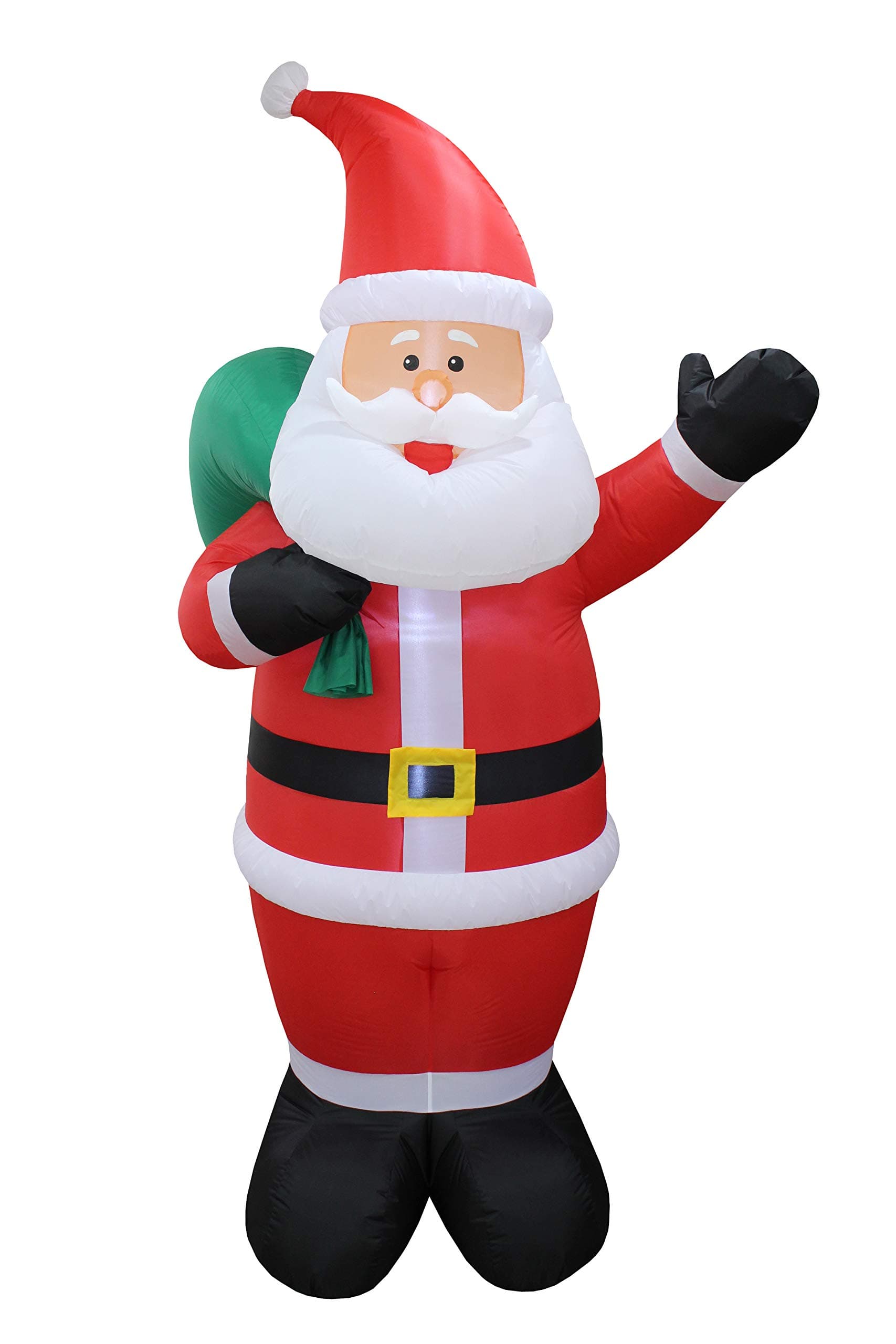 BZB Goods8 Foot Tall Huge Christmas Inflatable Santa Claus Holding Gift Bag LED Lights Outdoor Indoor Holiday Decorations Blow up Lawn Inflatables Home Family Outside Decor Yard Decoration